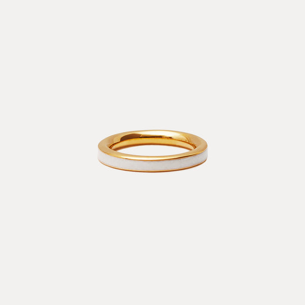 Enamel Ring Pearl White