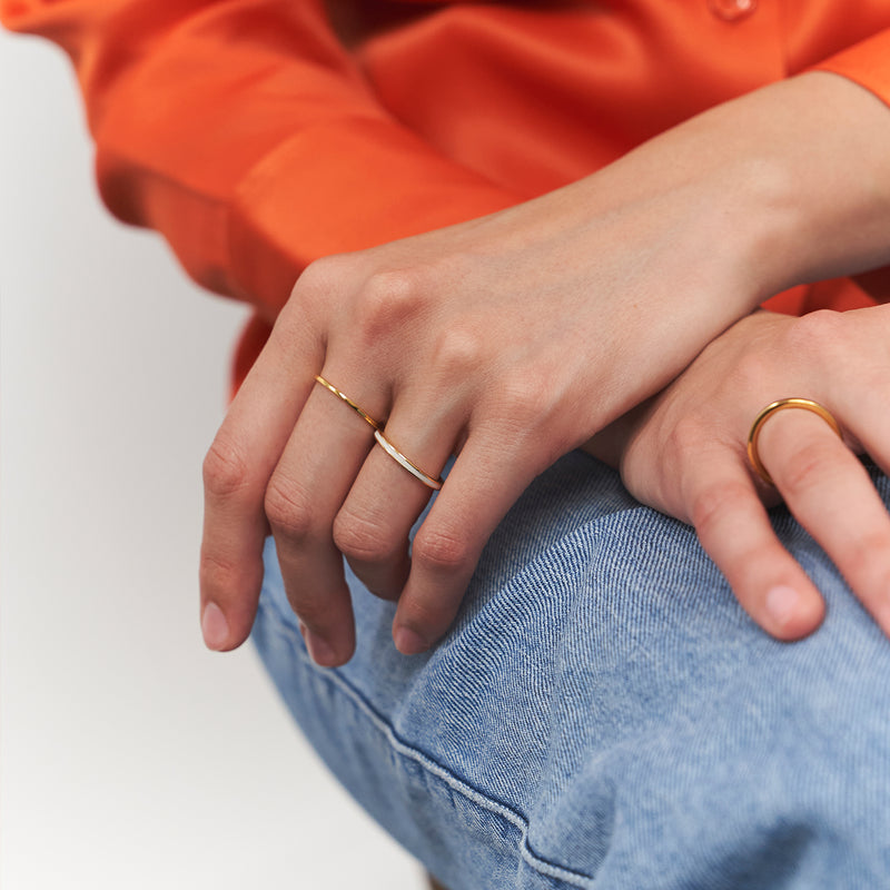 Thin Enamel Ring Pearl White