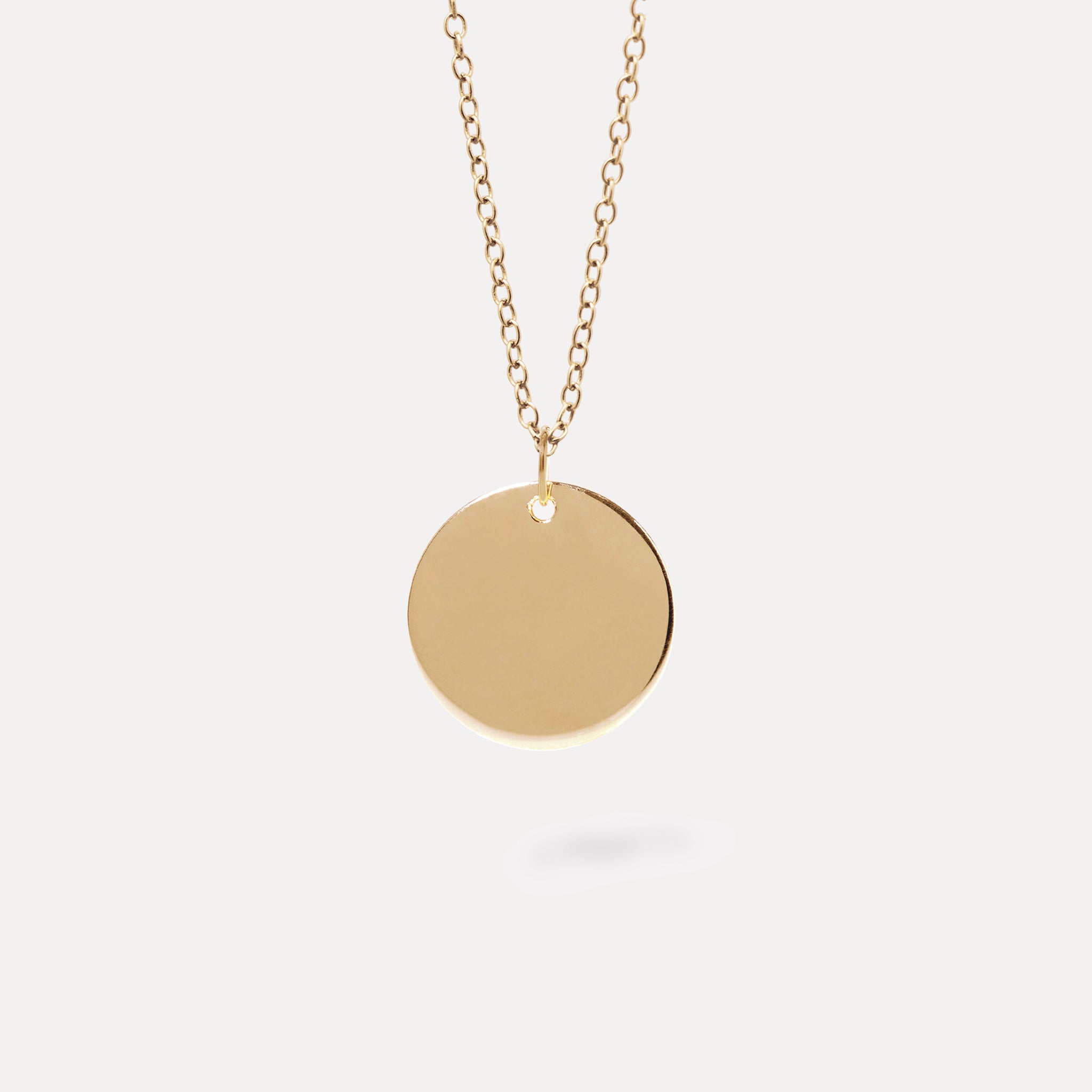 Engravable Plate Necklace | 14k Gold