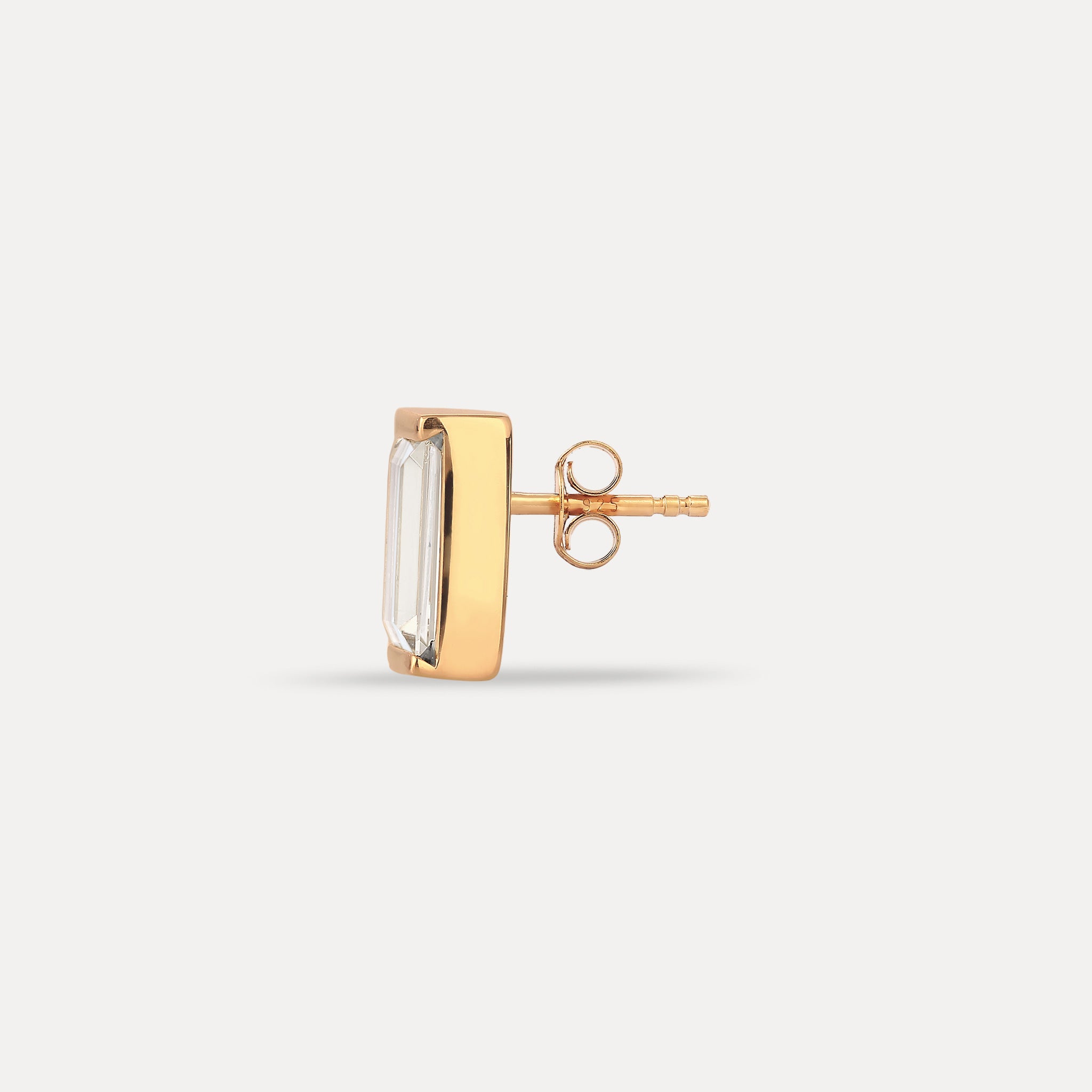 Beryl Balance Baguette Stud Earring - Single