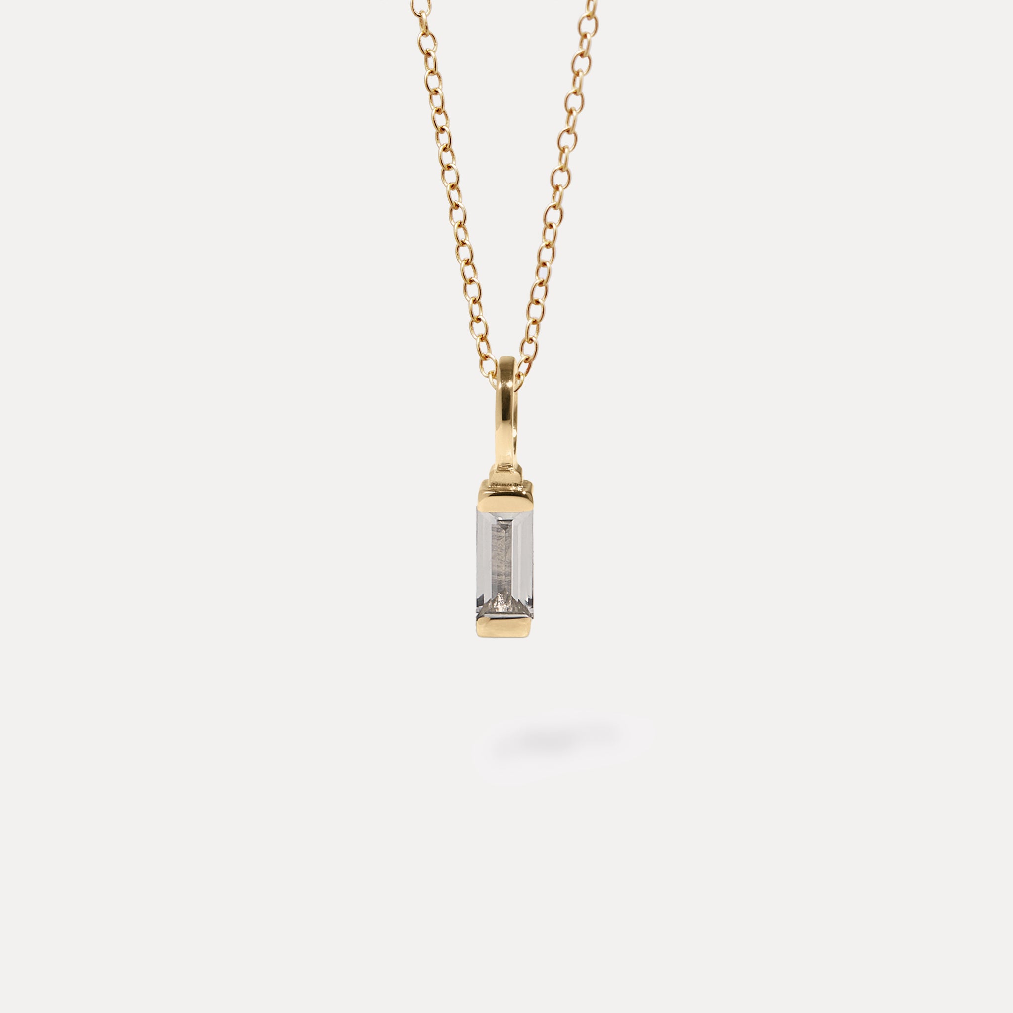 White Beryl Retro Necklace | 14k Gold