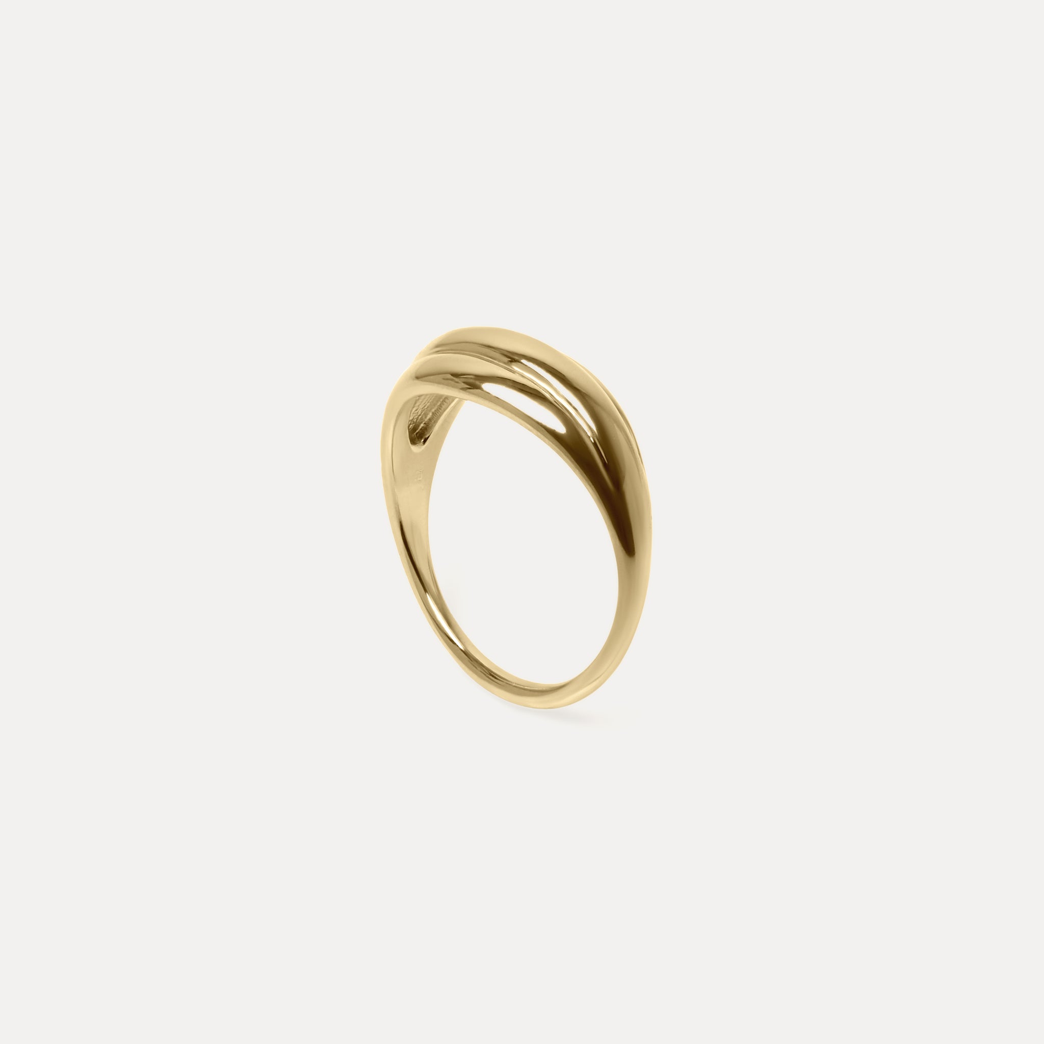 Rise Bombé Ring 14k Massivgold