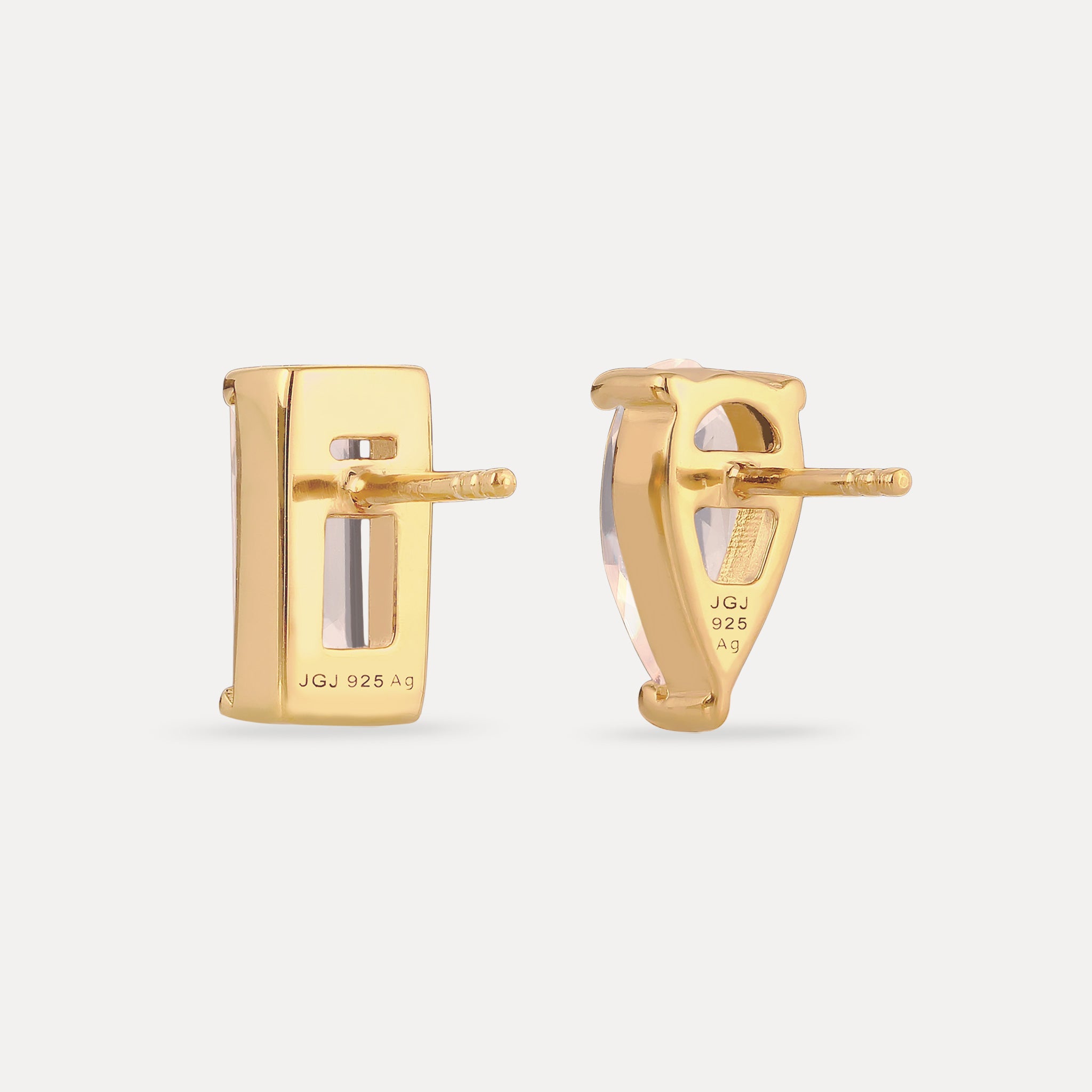 Rose Quartz Balance Stud Earrings