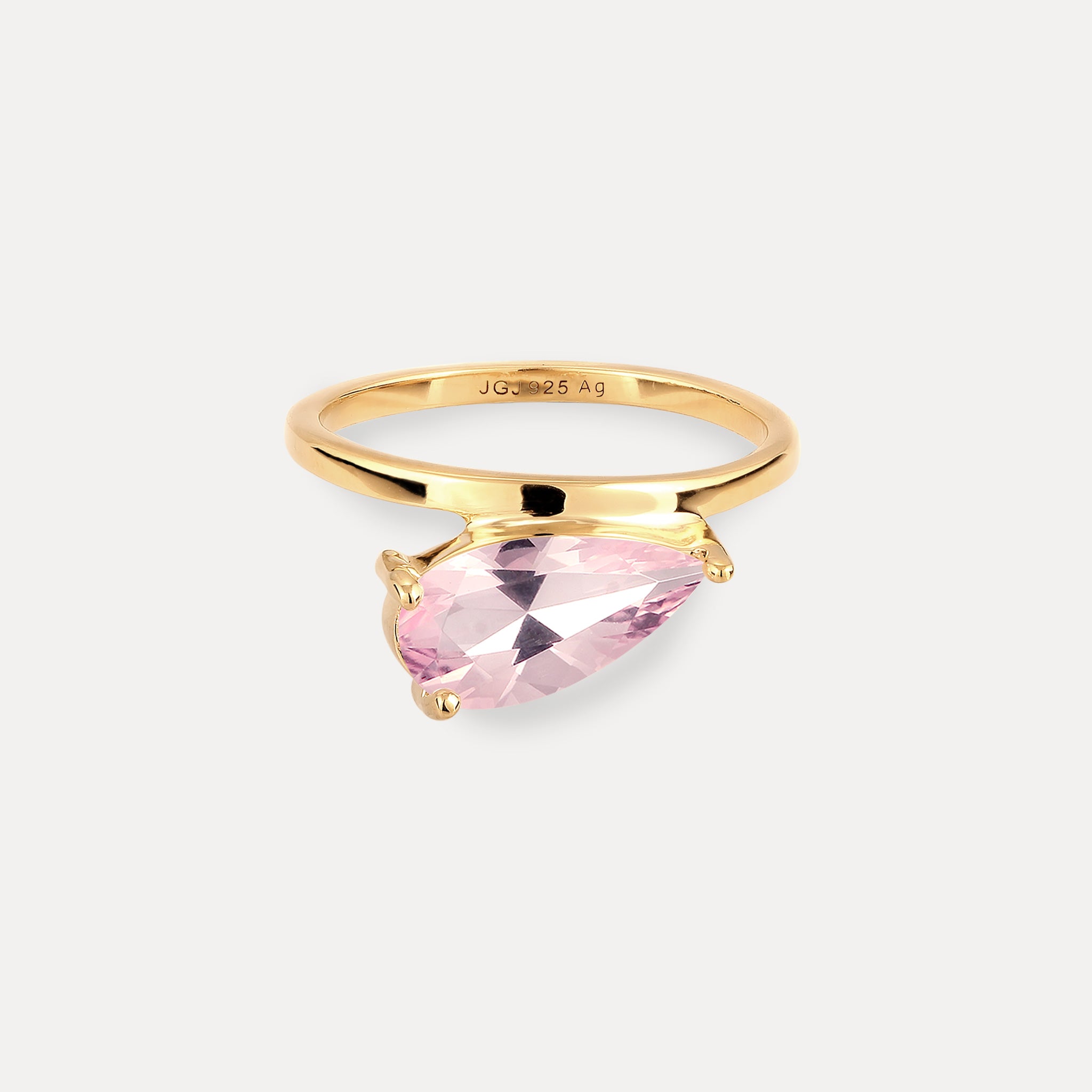 Rose Quartz Balance Drop Ring