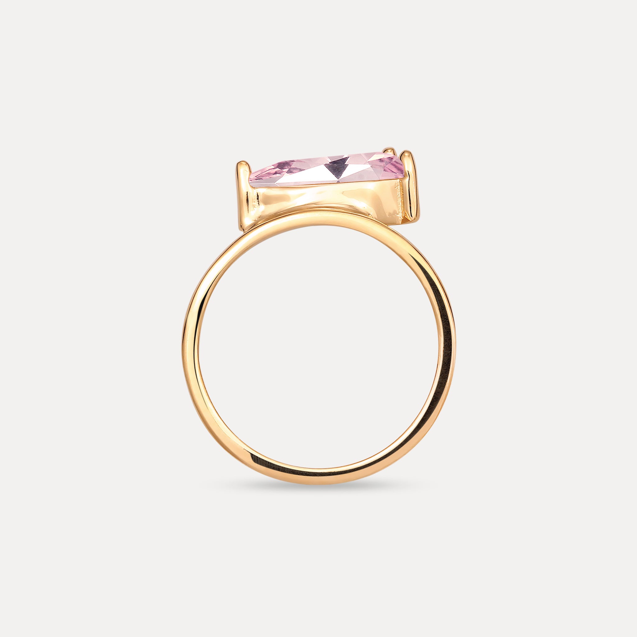 Rose Quartz Balance Drop Ring