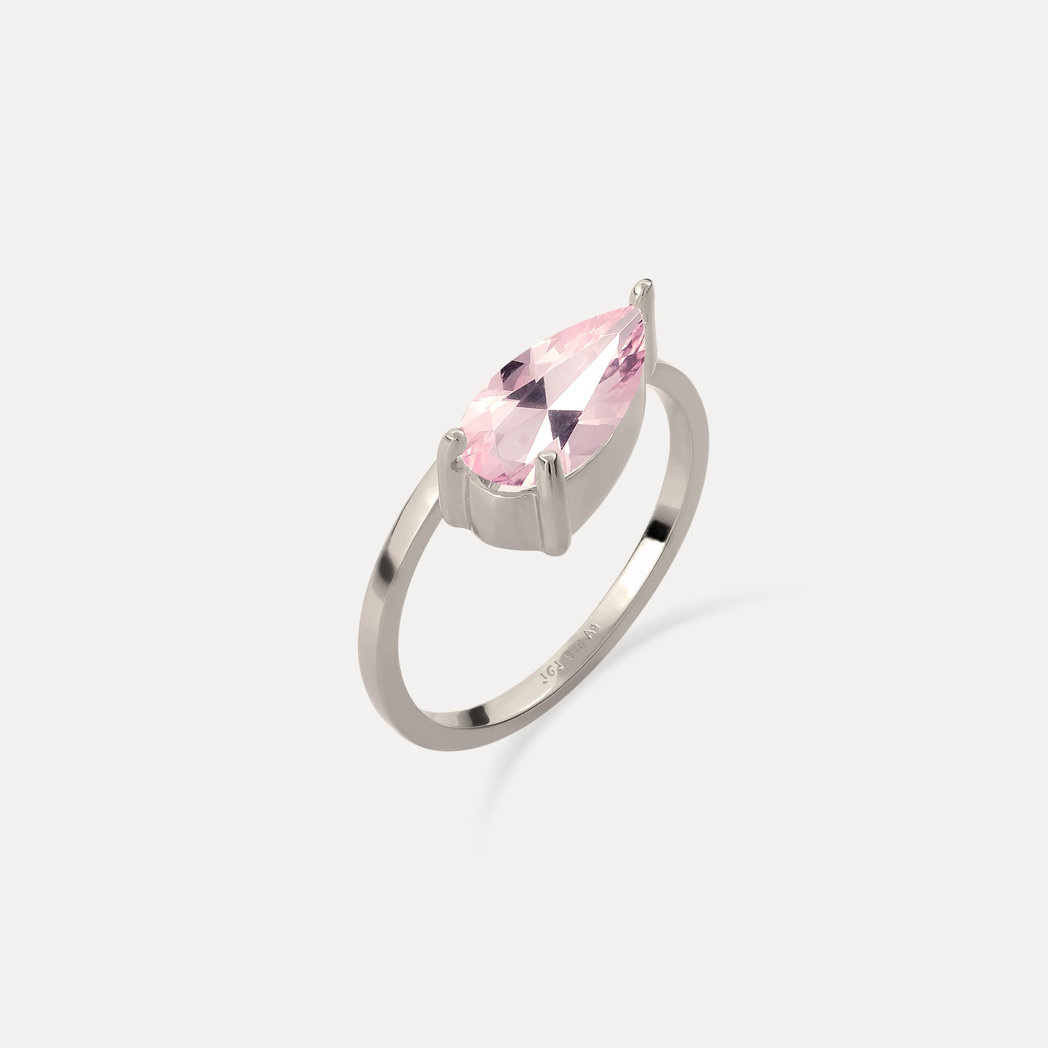 Rose Quartz Balance Drop Ring