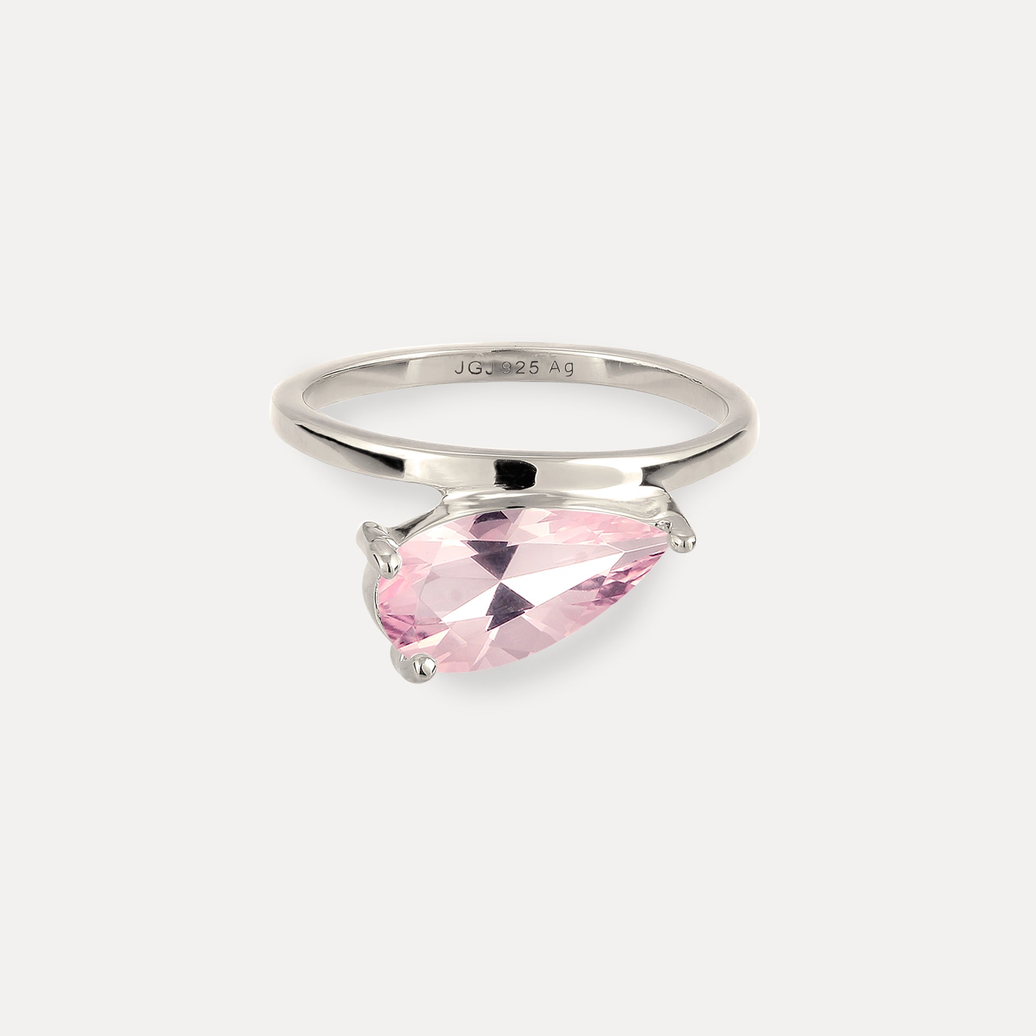 Rose Quartz Balance Drop Ring