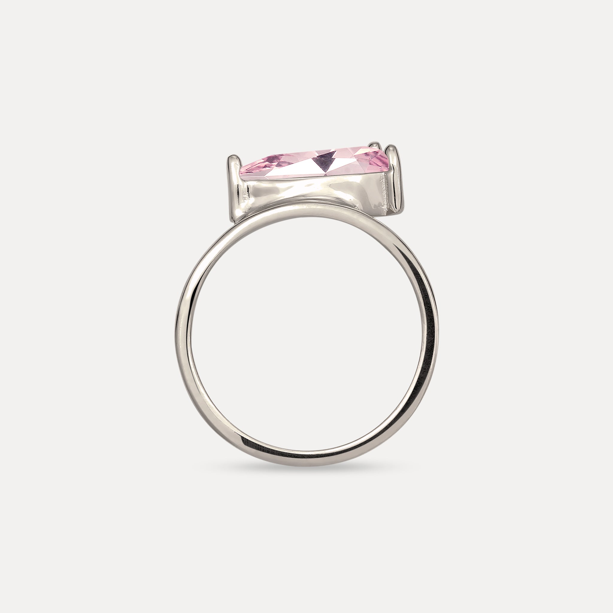 Rose Quartz Balance Drop Ring