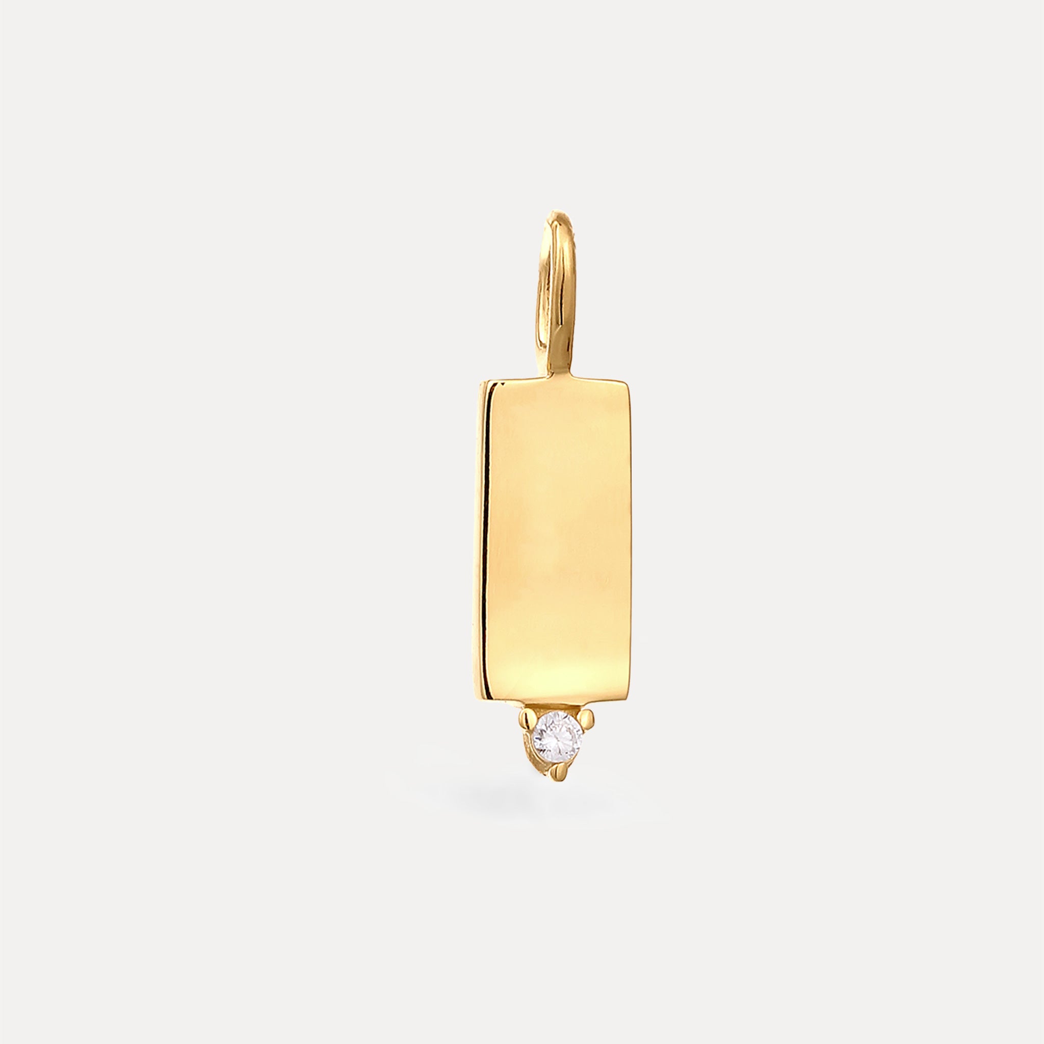 Saphir Engravable Brick Tag Anhänger