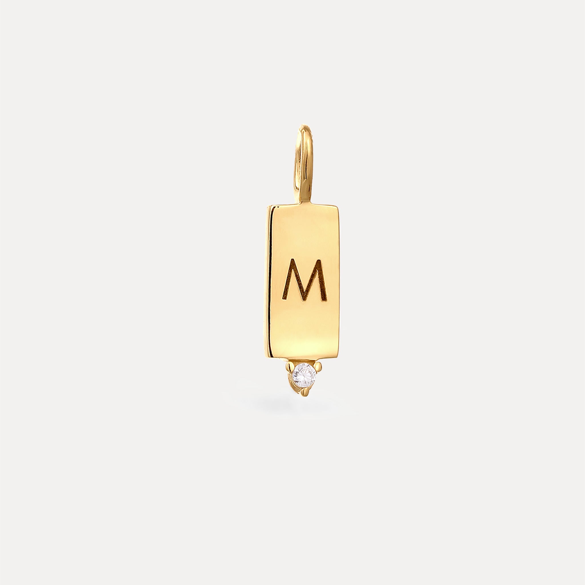 Saphir Engravable Brick Tag Anhänger