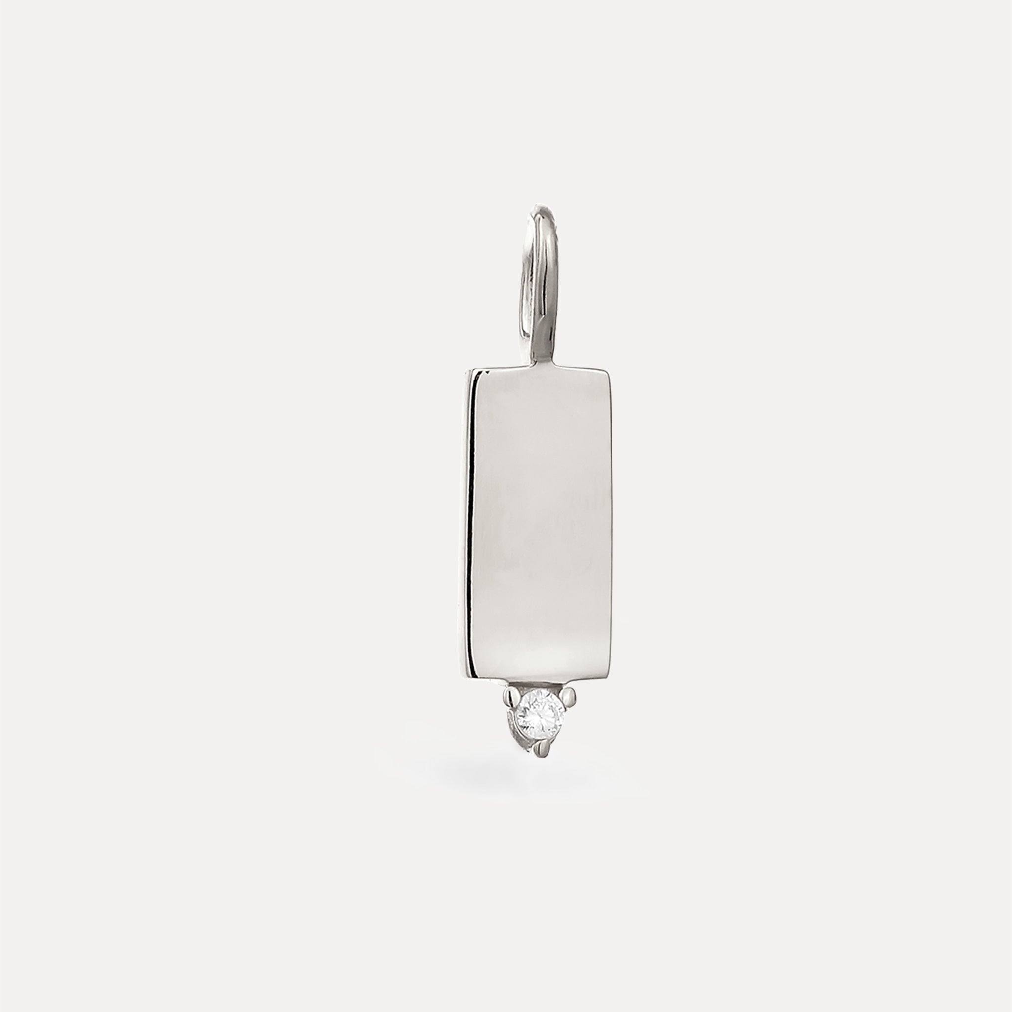 Saphir Engravable Brick Tag Anhänger