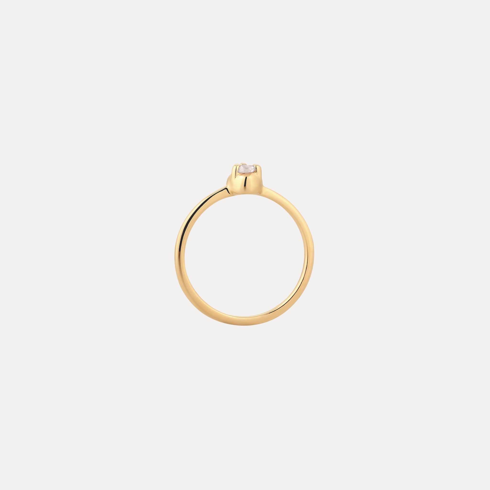 Mini Birthstone Ring 24k Gold Vermeil