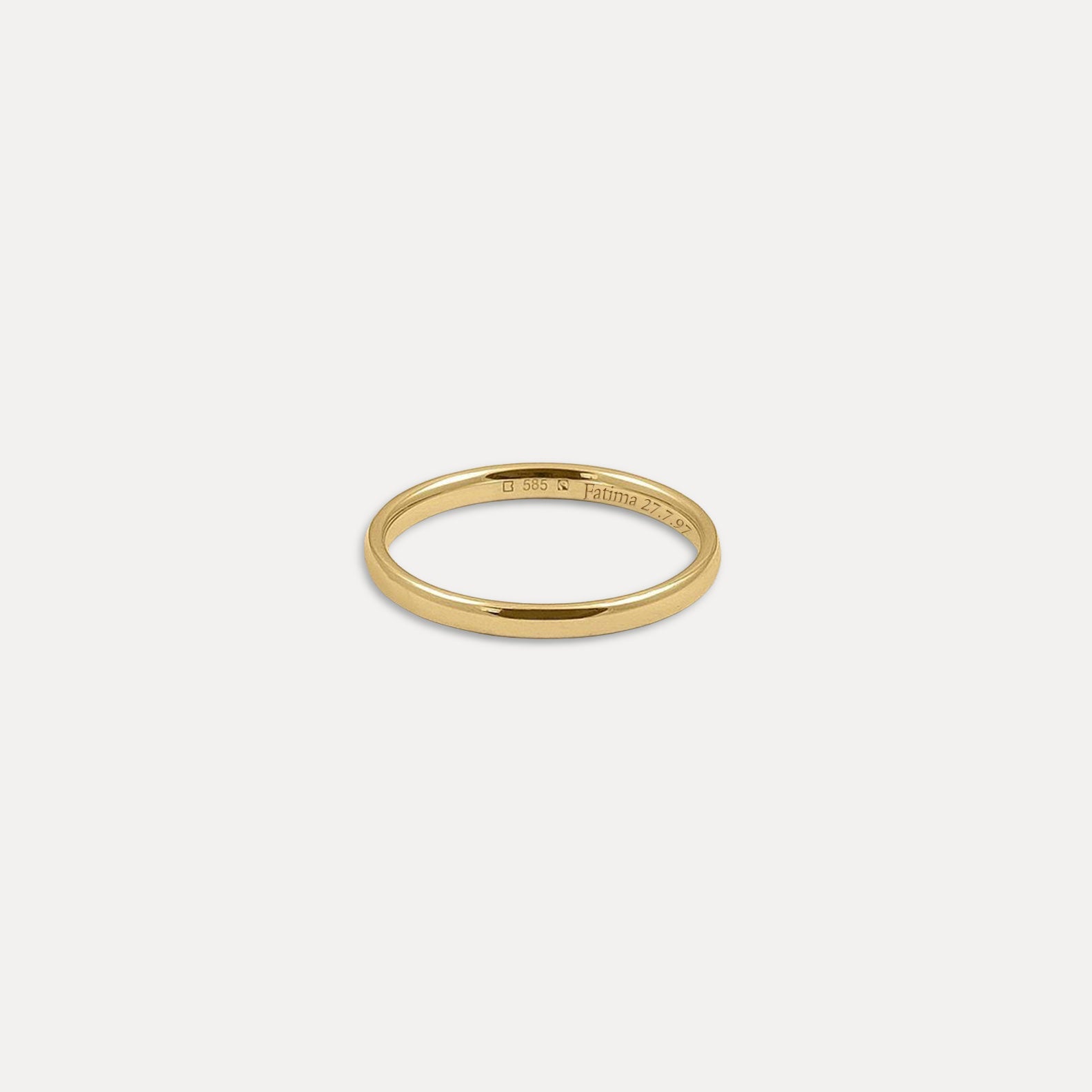Simple Round Fair Band | 14k Gold