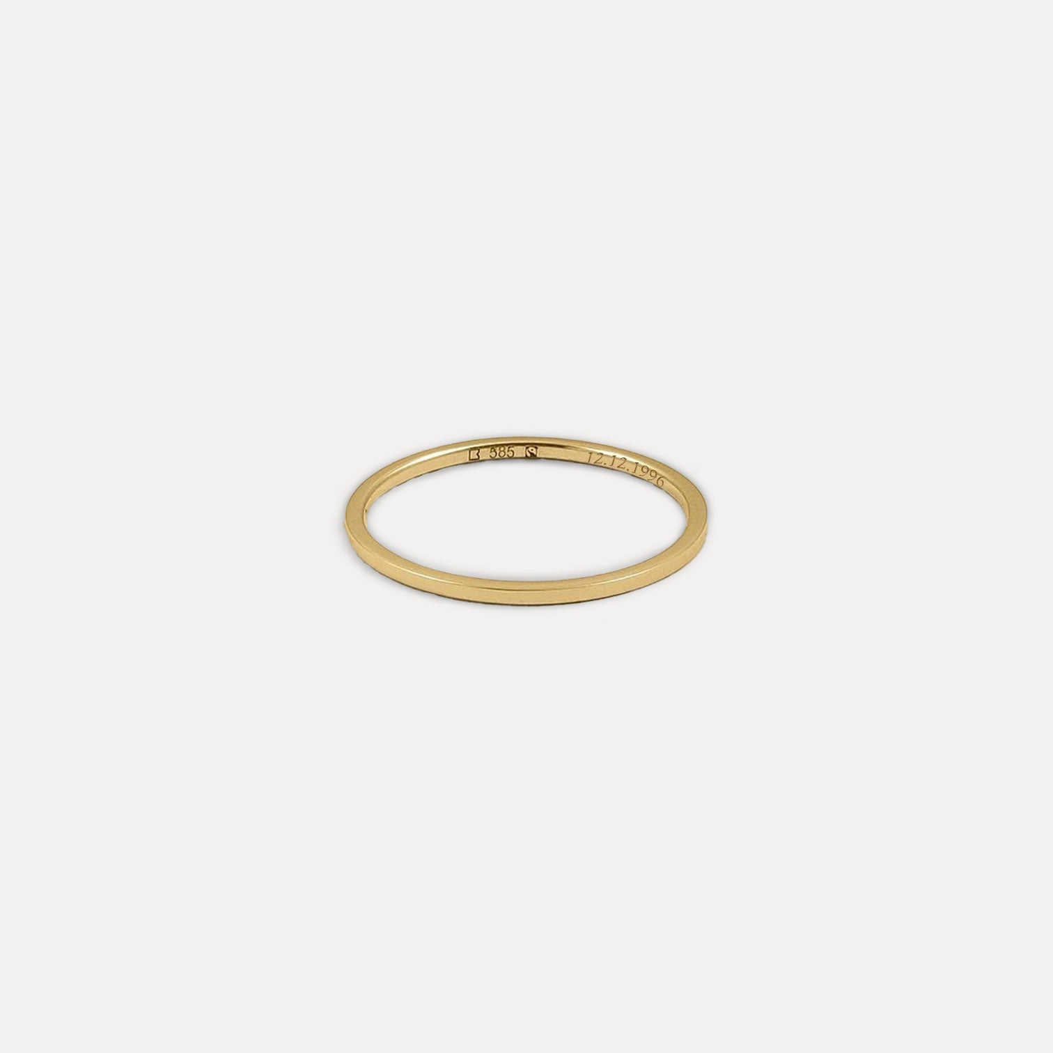 Simple Square Fair Band | 14k Gold