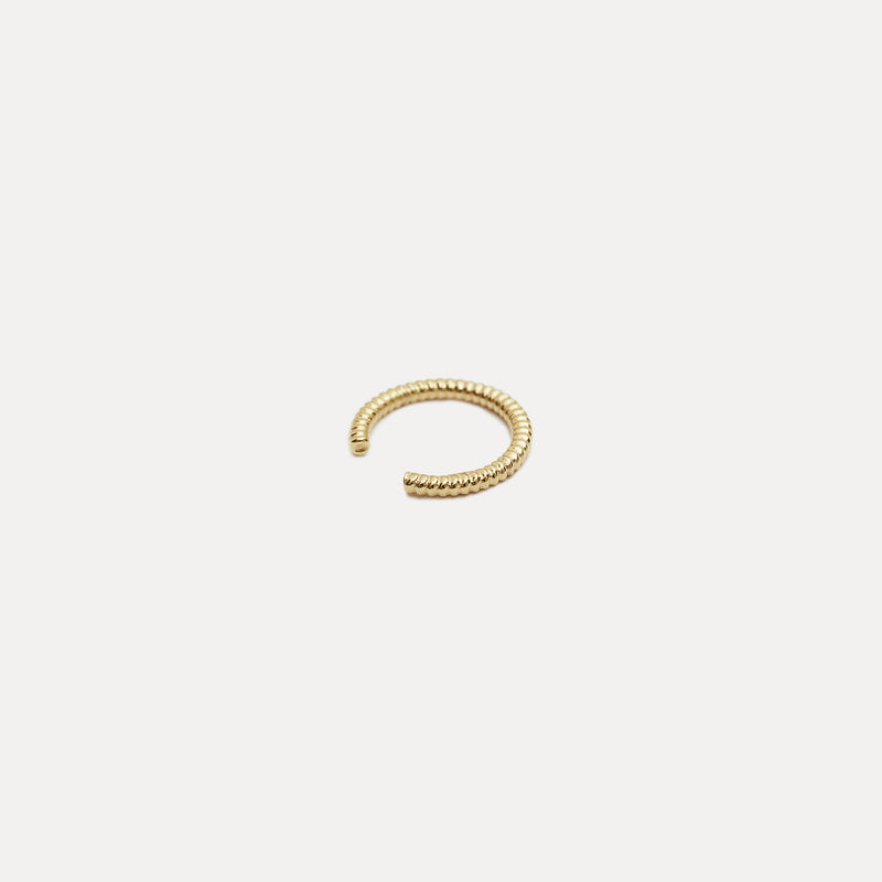 Snake Tail Ear Cuff 14k Solid Gold