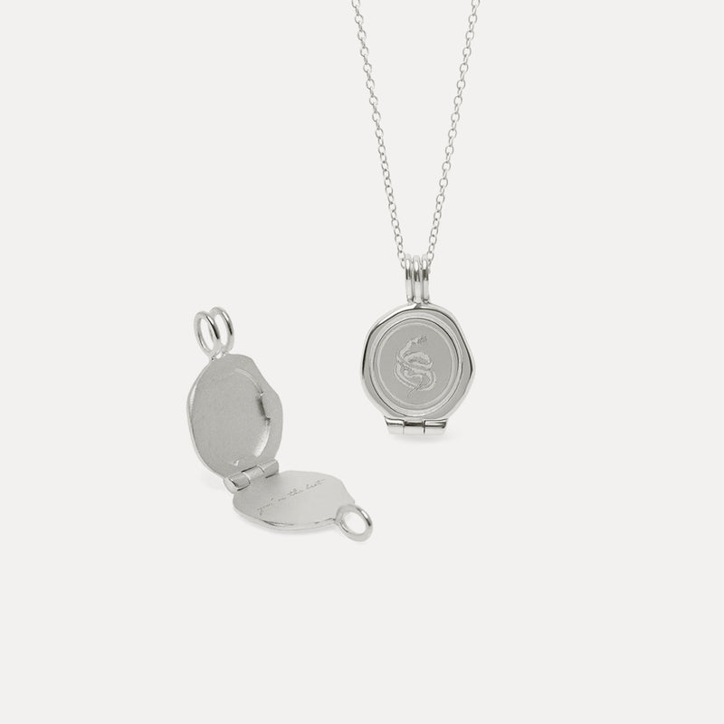 Snake Seal Locket Necklace