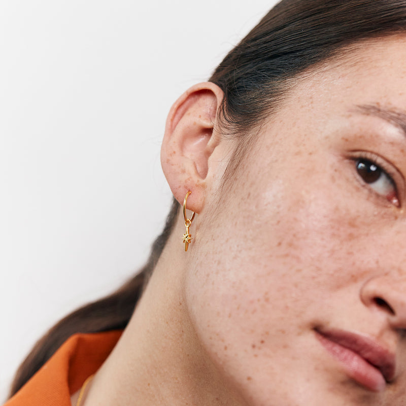 Star Light Hoops 14k Massivgold