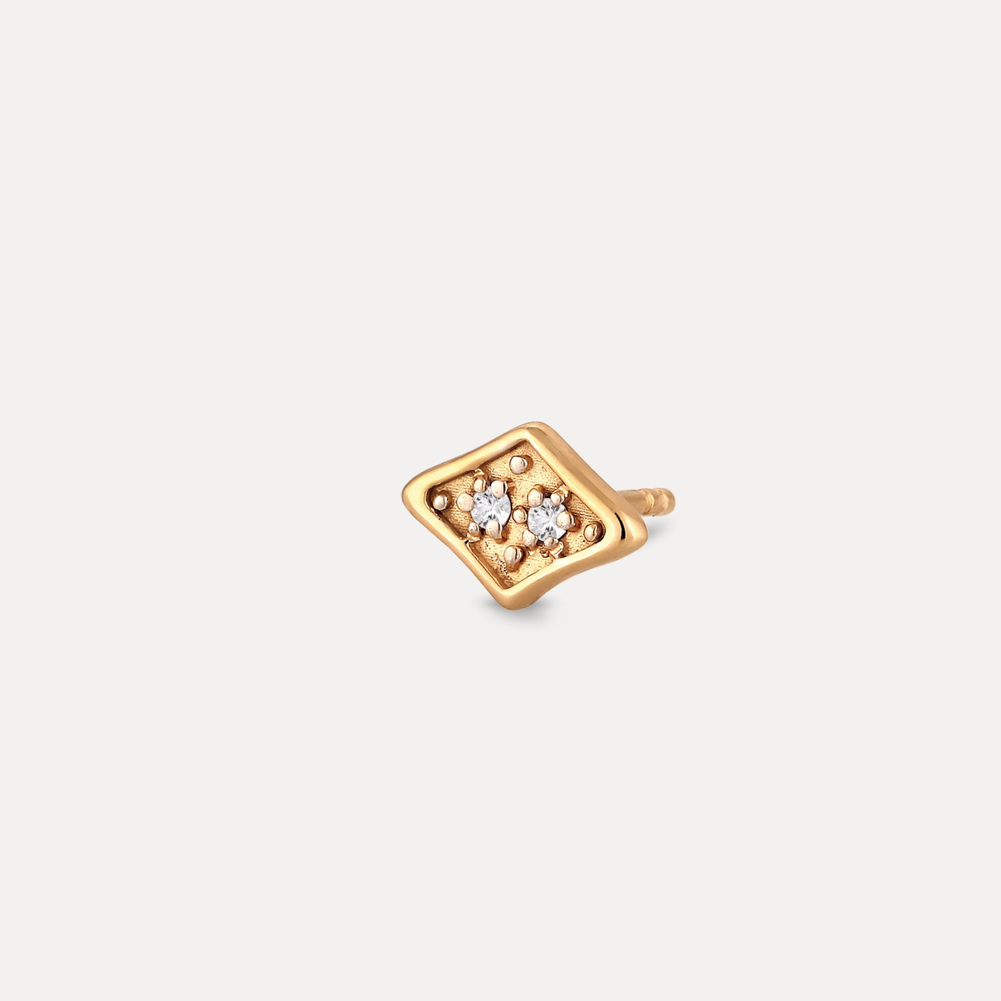 White Sapphire Supernova Pavé Stud Earrings - Single