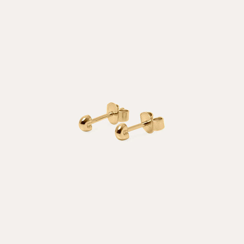 Tube Studs 14k Solid Gold