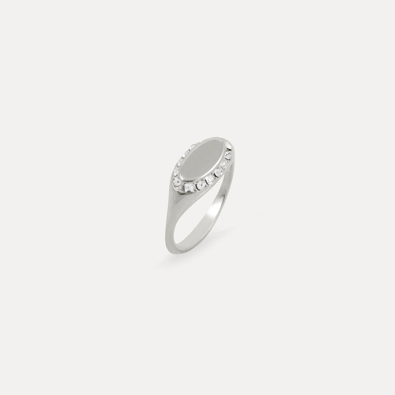 Crown Ring White Crystals
