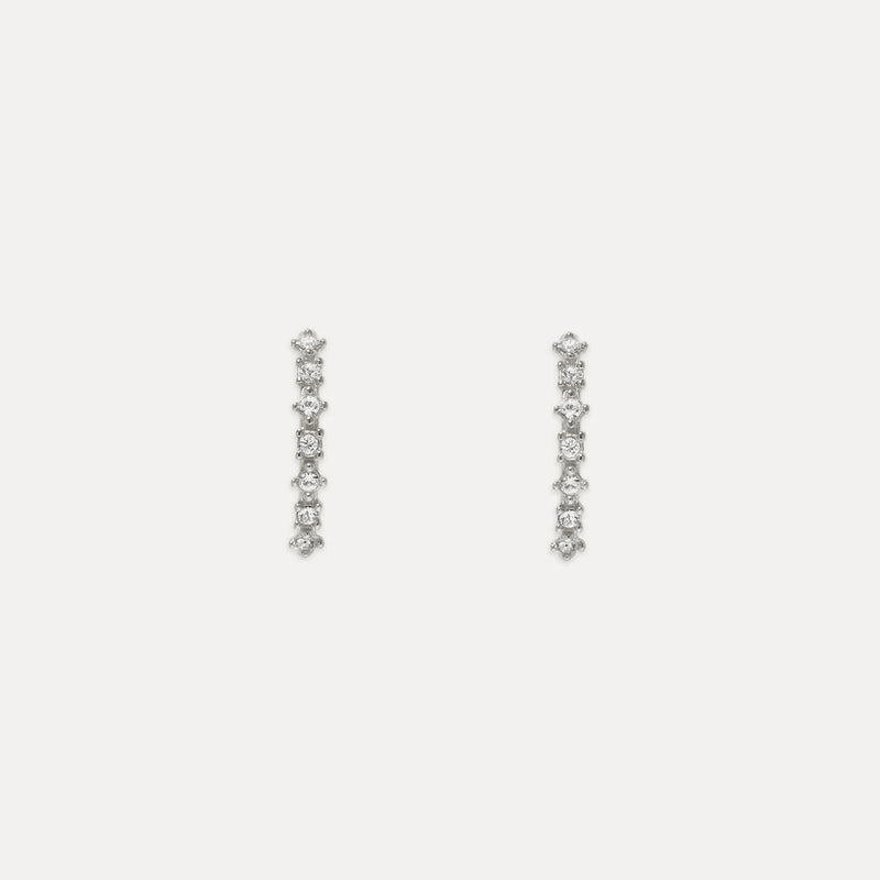 Color Delight Drop Earrings White Crystals