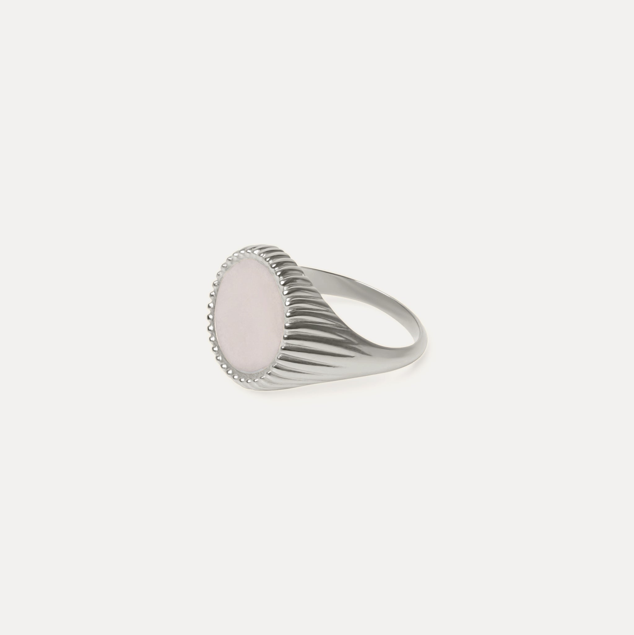 Solar Spritz Cocktail Ring Pearl White