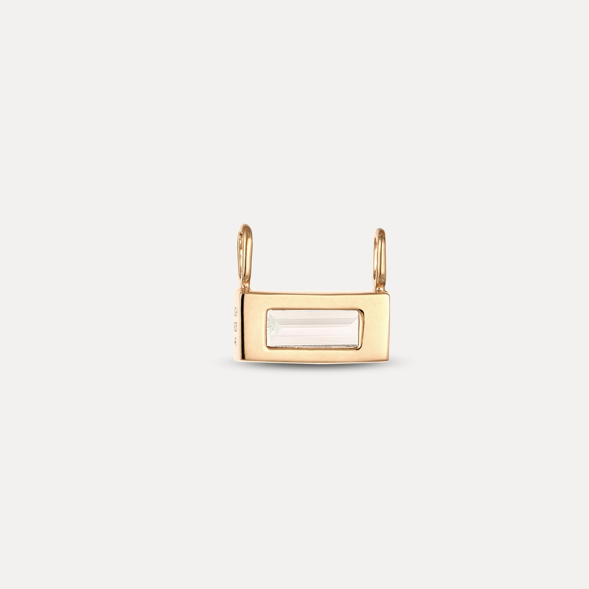 Beryl Balance Baguette Pendant | 14K Gold