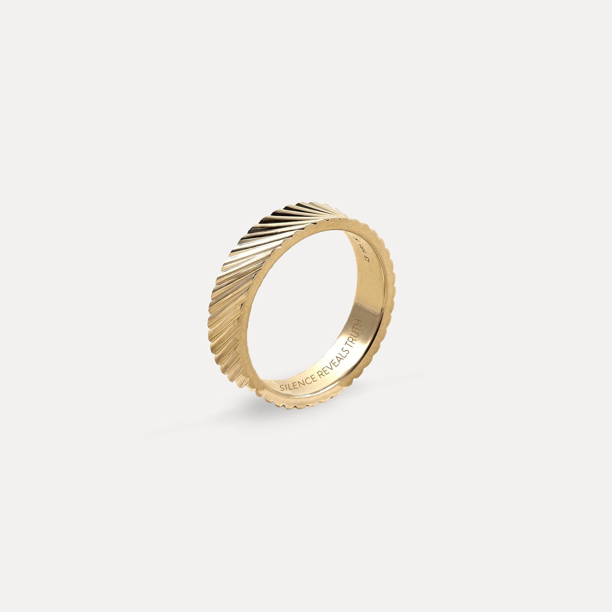 Wide Fanned Fair Band | 14k Gold