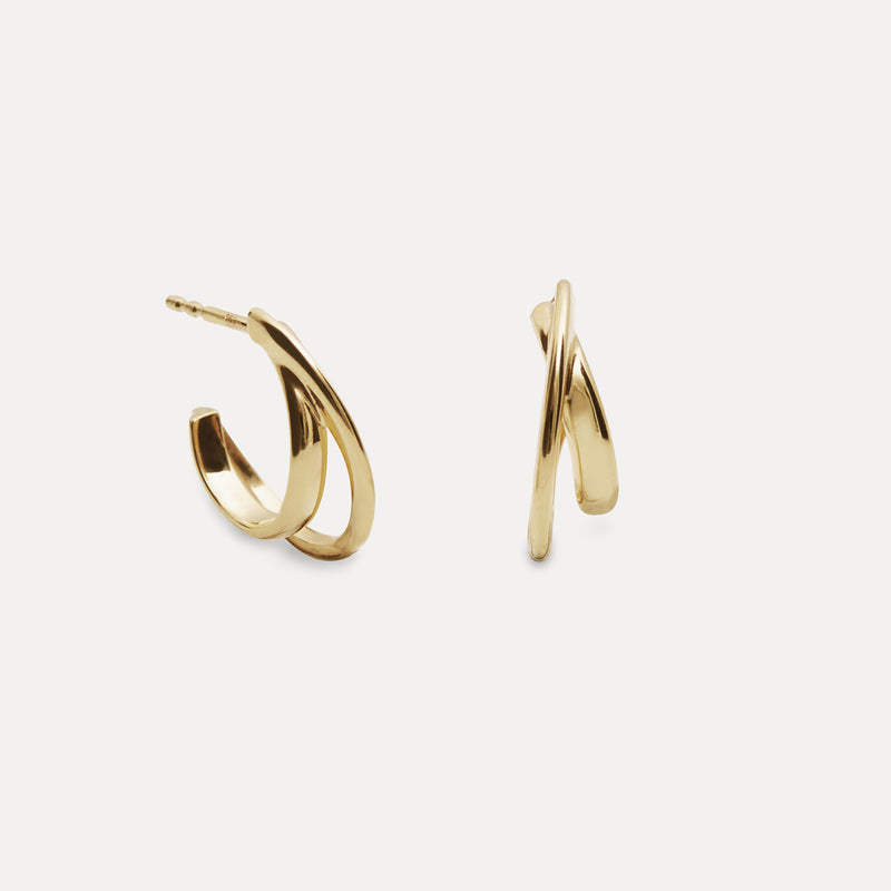 Wrap Hoops 14k Solid Gold