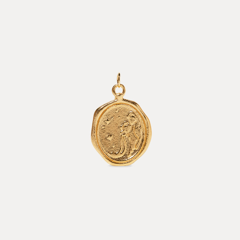 Zodiac Seal Pendant 24k Gold Vermeil
