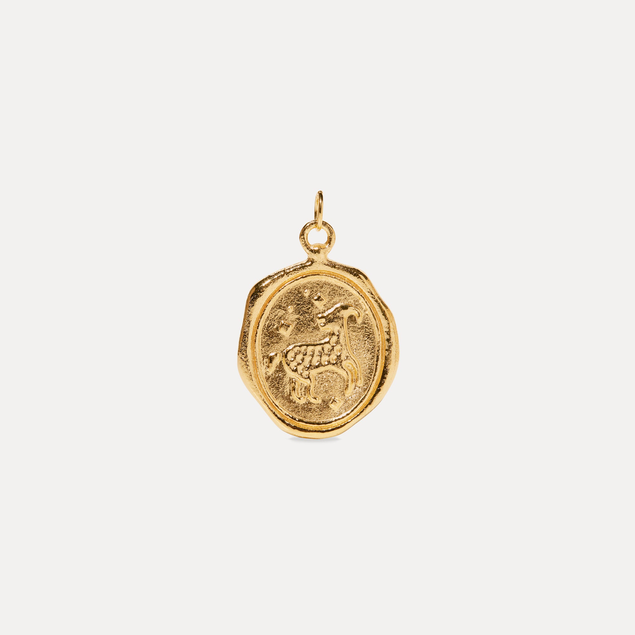 Zodiac Seal Pendant 24k Gold Vermeil