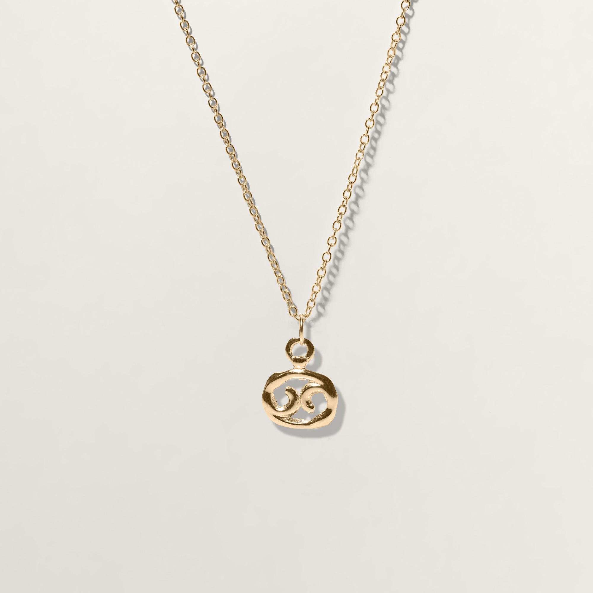 Zodiac Charm Kette 14k Massivgold