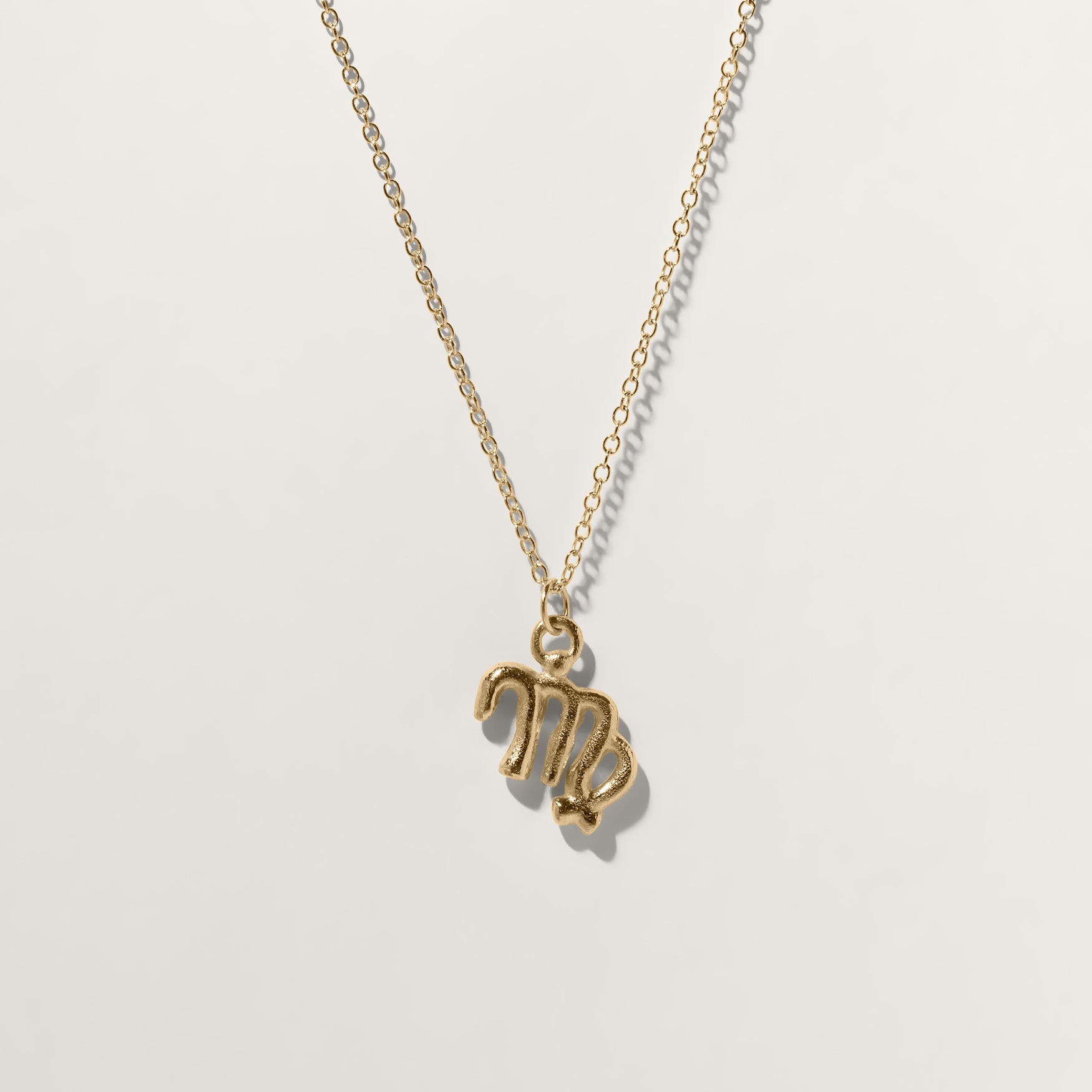 Zodiac Charm Kette 14k Massivgold