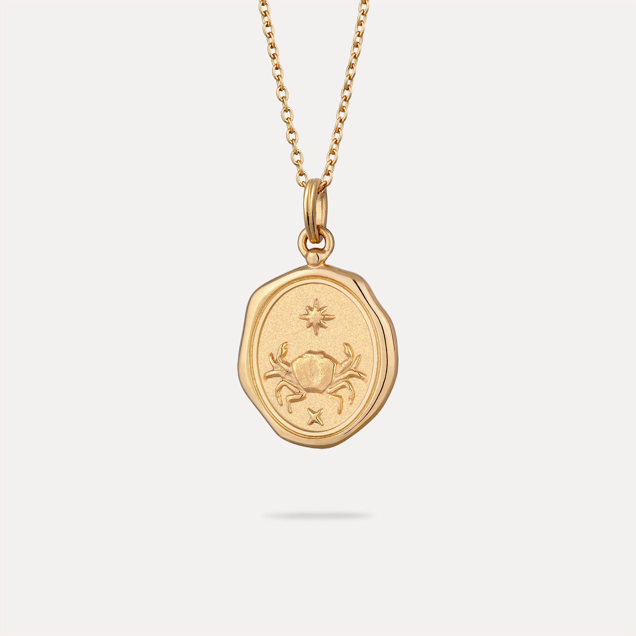 Zodiac Seal Pendant | 14k Gold