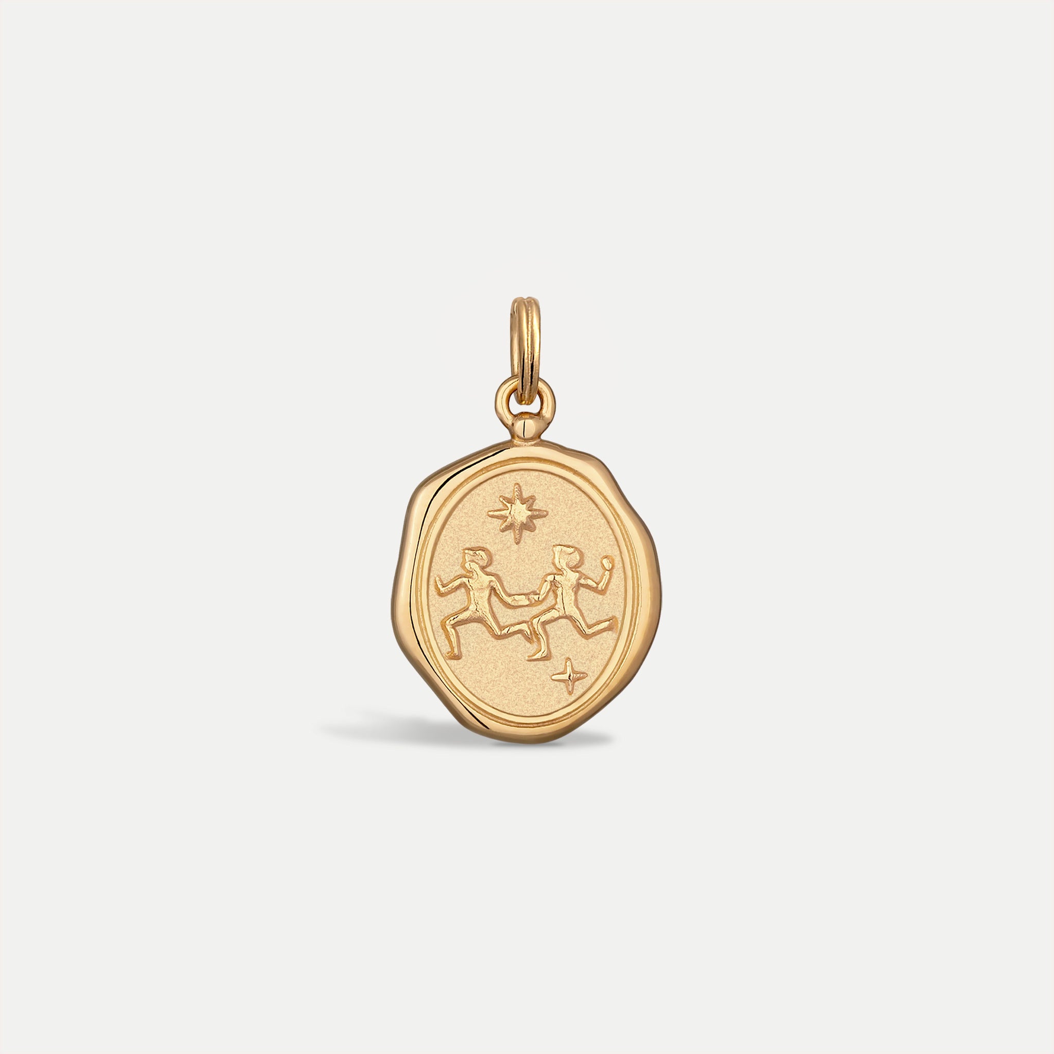 Zodiac Seal Pendant | 14k Gold