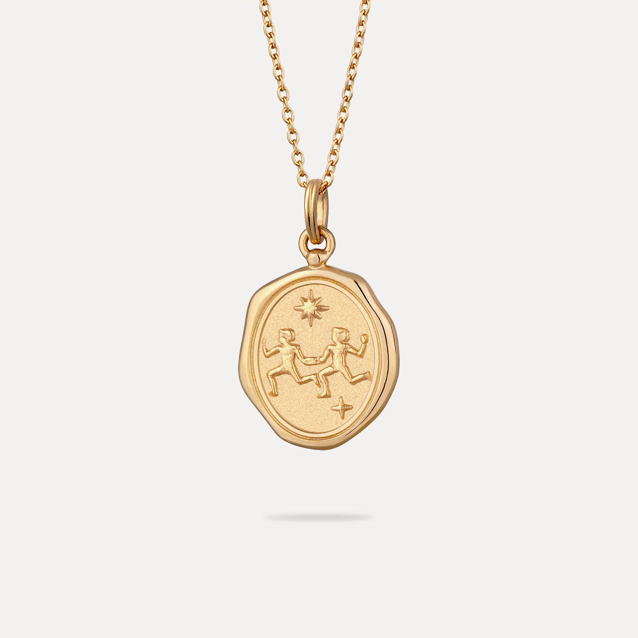 Zodiac Seal Pendant | 14k Gold