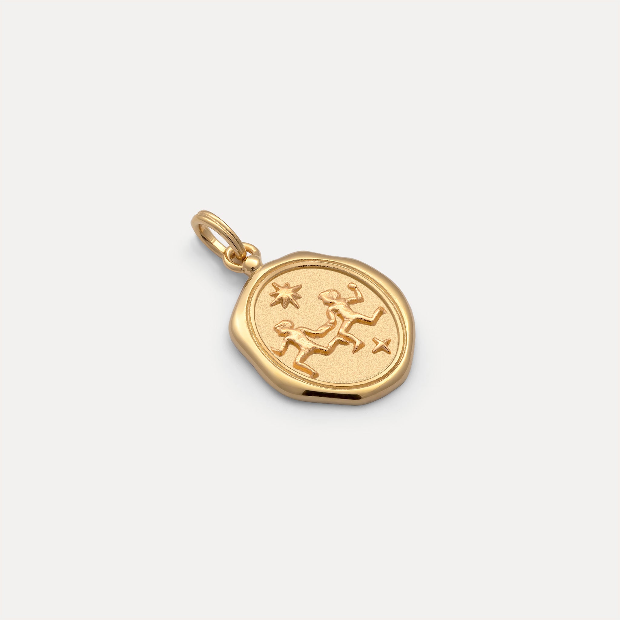 Zodiac Seal Pendant | 14k Gold