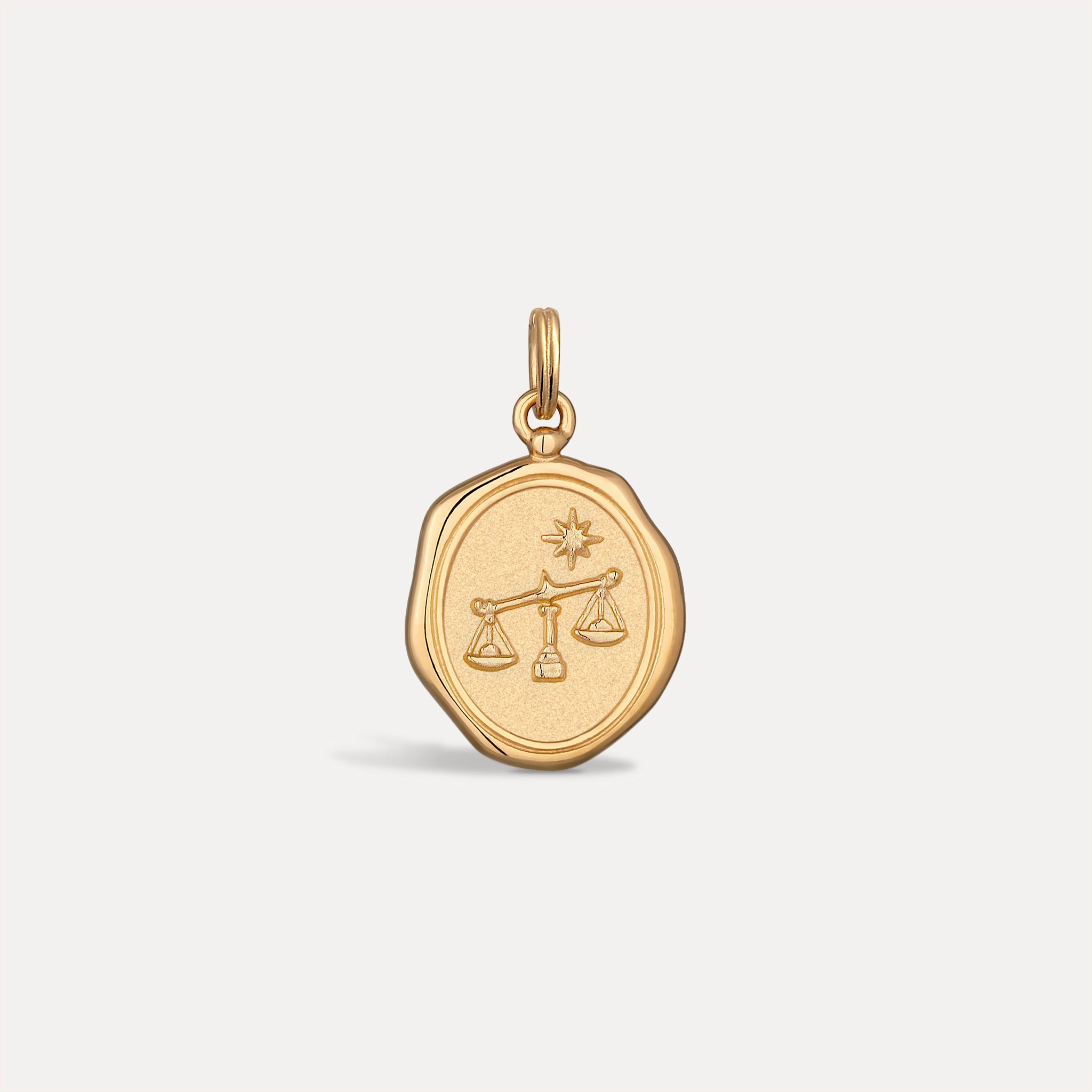 Zodiac Seal Pendant | 14k Gold