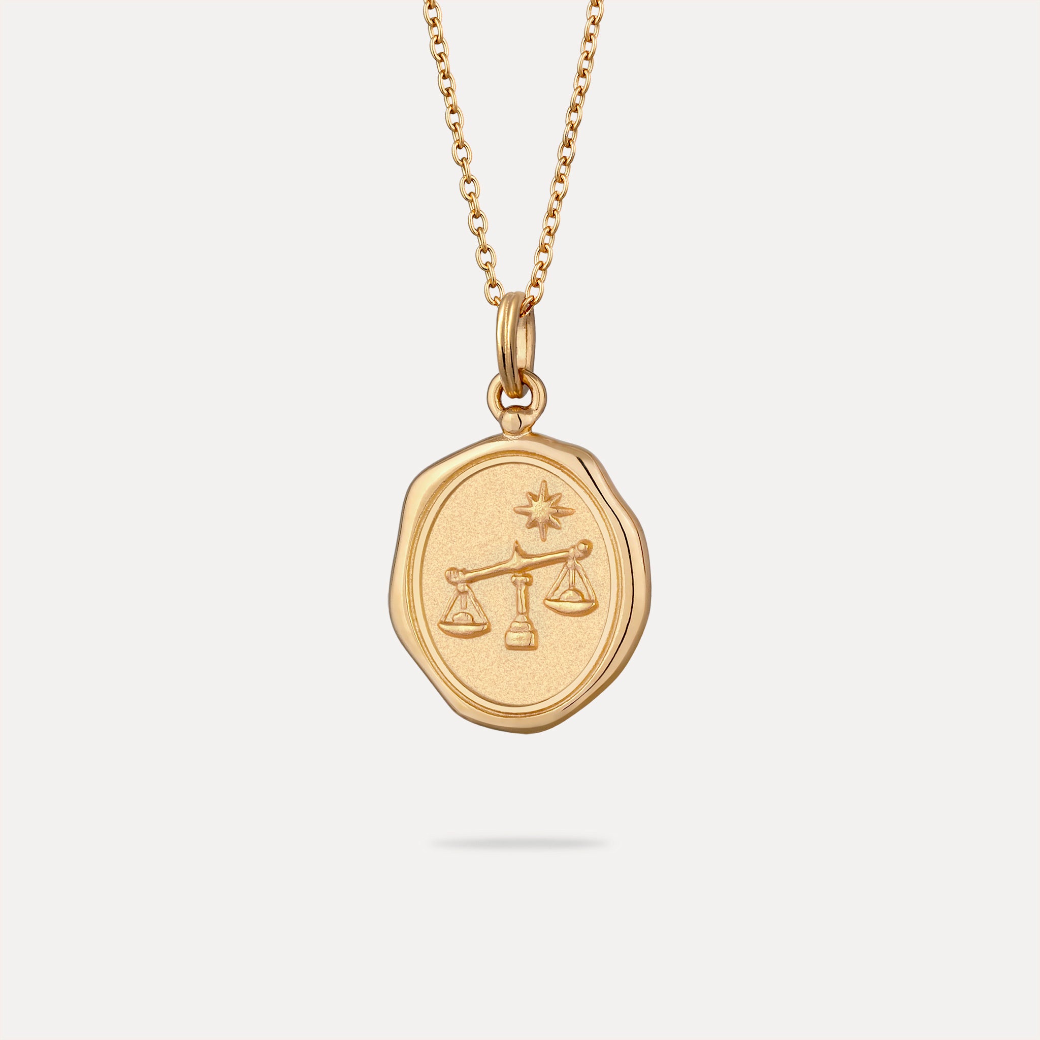 Zodiac Seal Pendant | 14k Gold