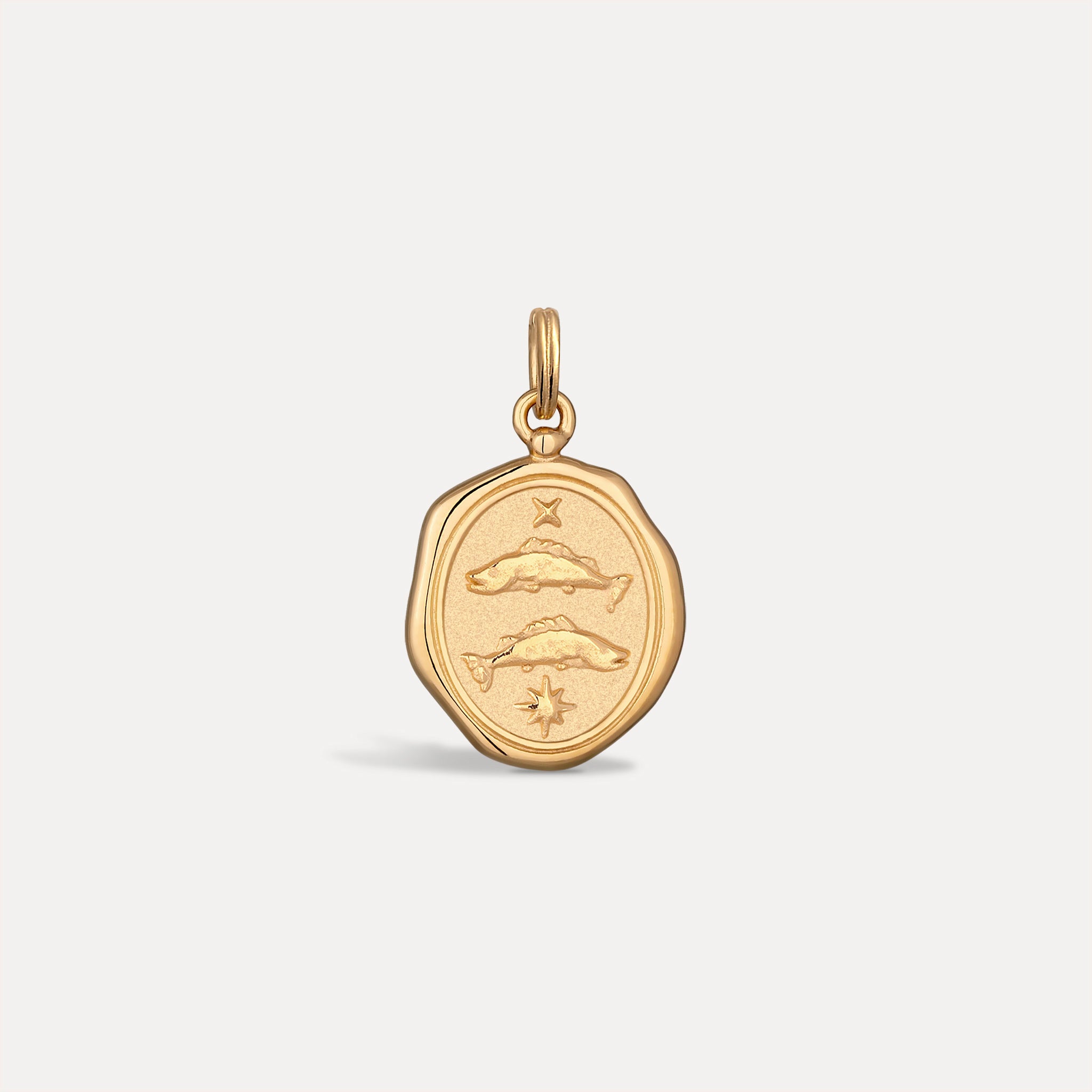 Zodiac Seal Pendant | 14k Gold