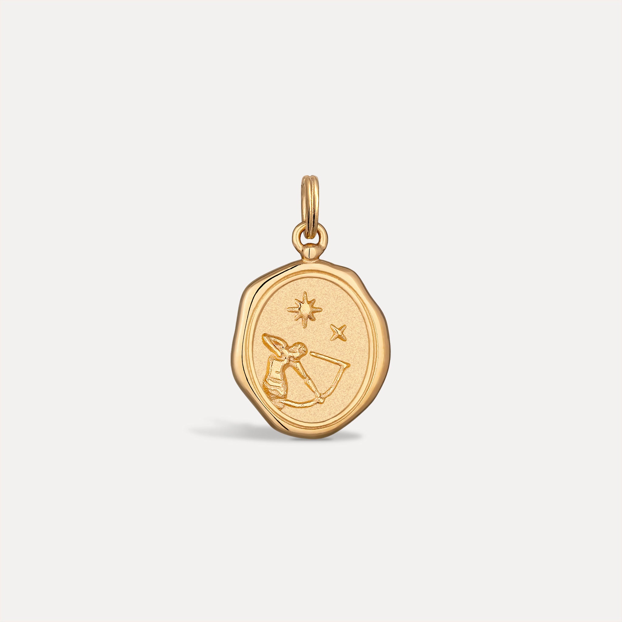 Zodiac Seal Pendant | 14k Gold