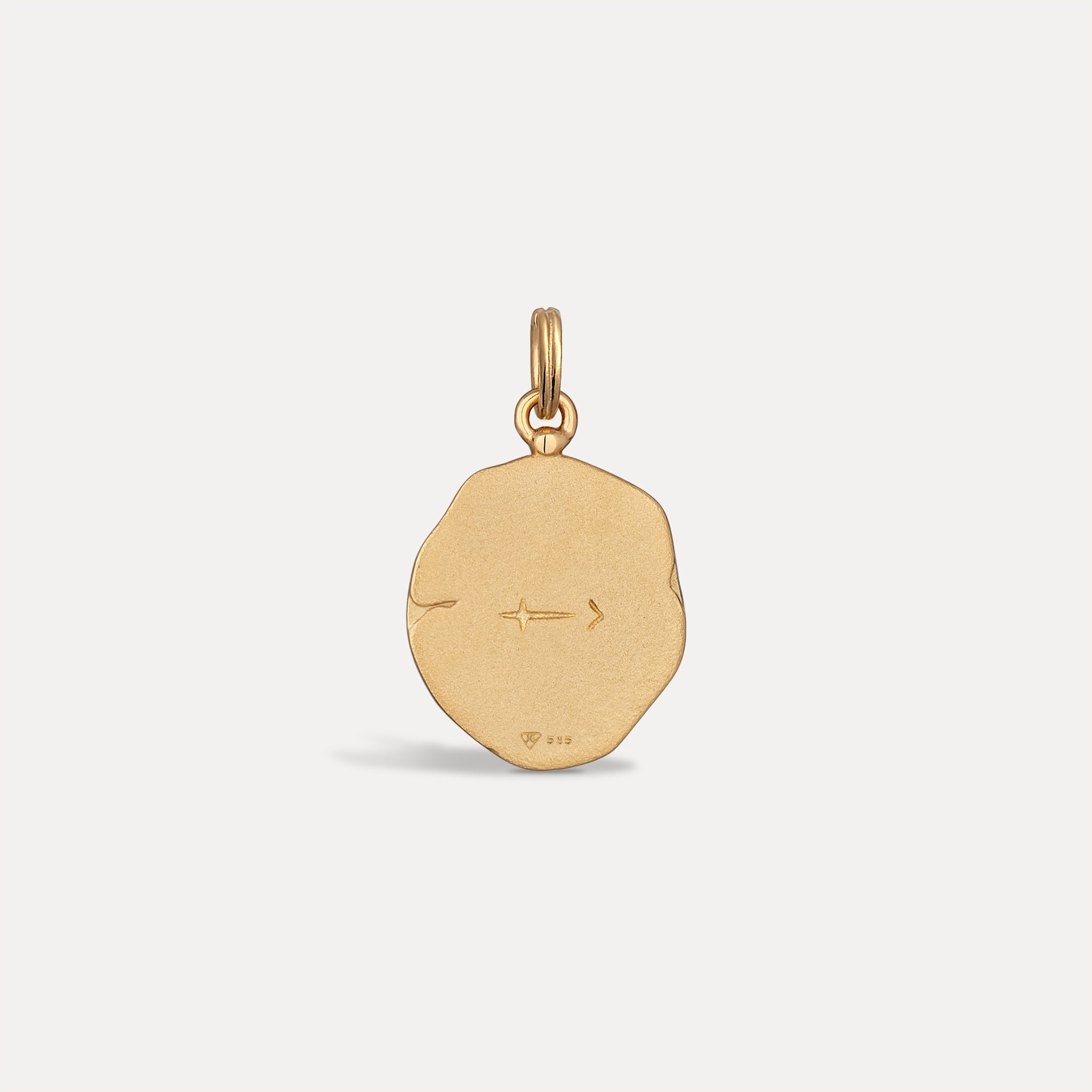 Zodiac Seal Pendant | 14k Gold