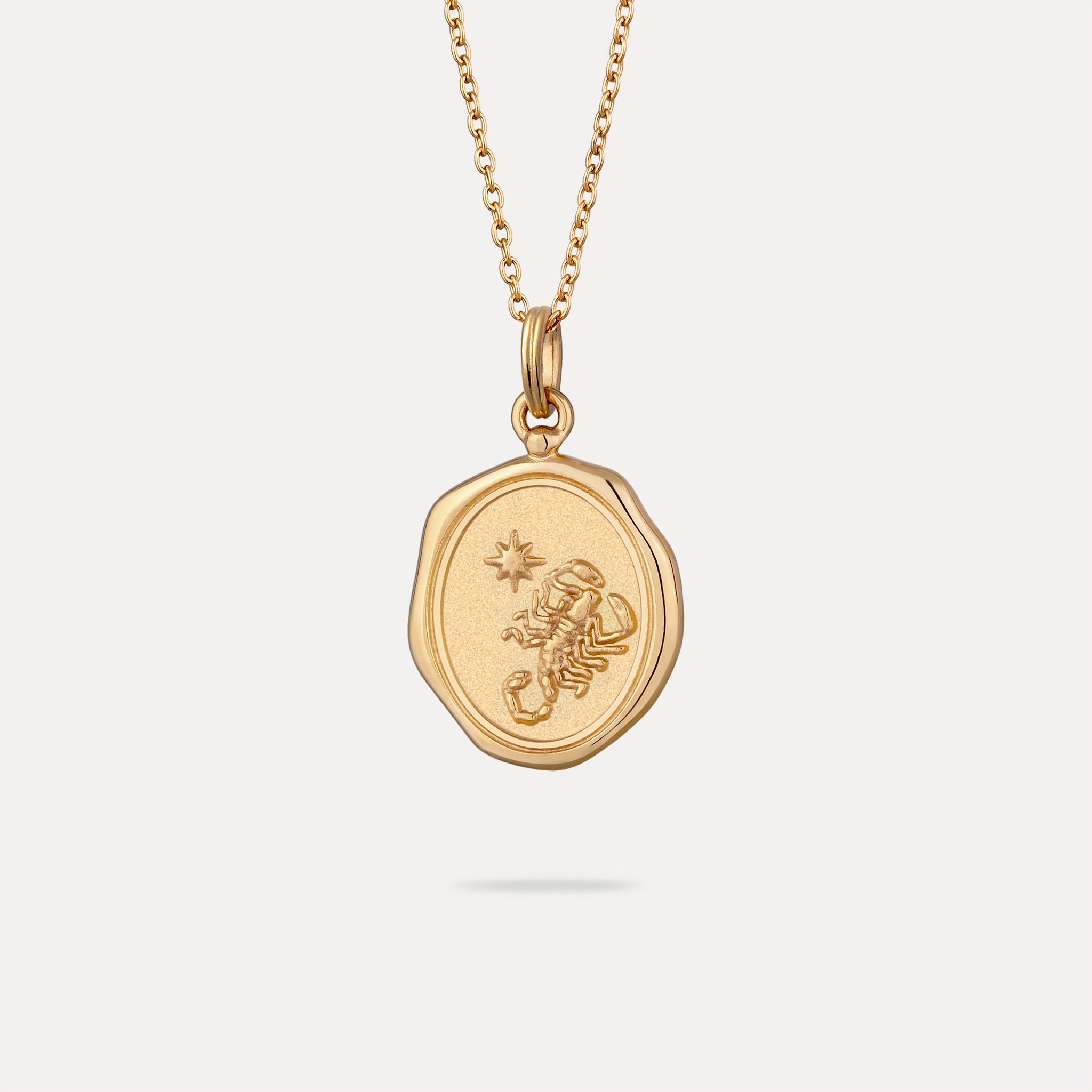 Zodiac Seal Pendant | 14k Gold