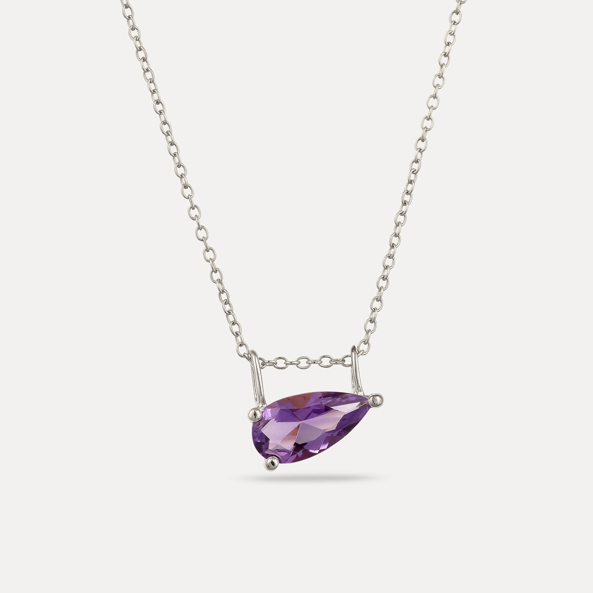 Amethyst Balance Drop Pendant