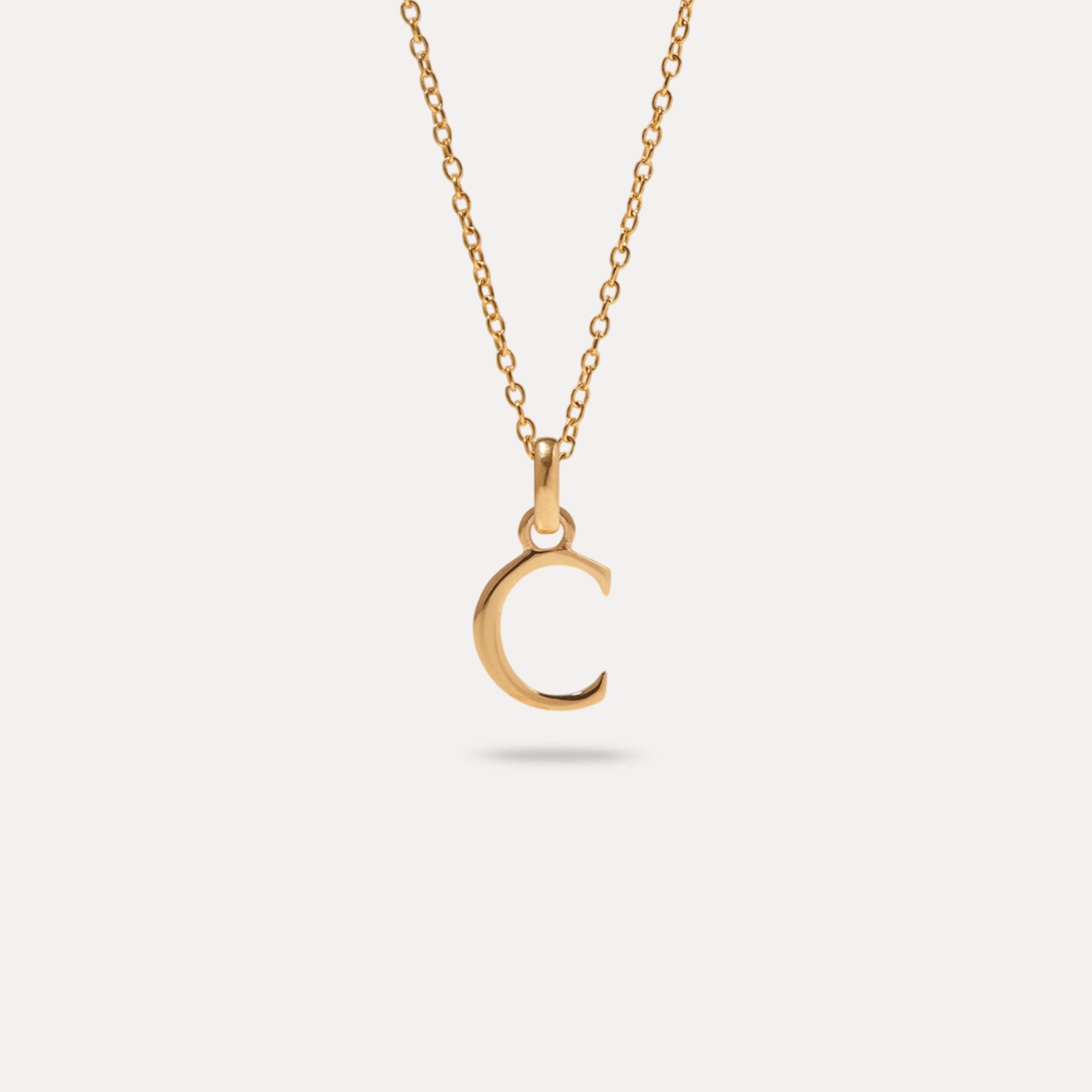 Initial with Anchor Chain 24k Gold Vermeil