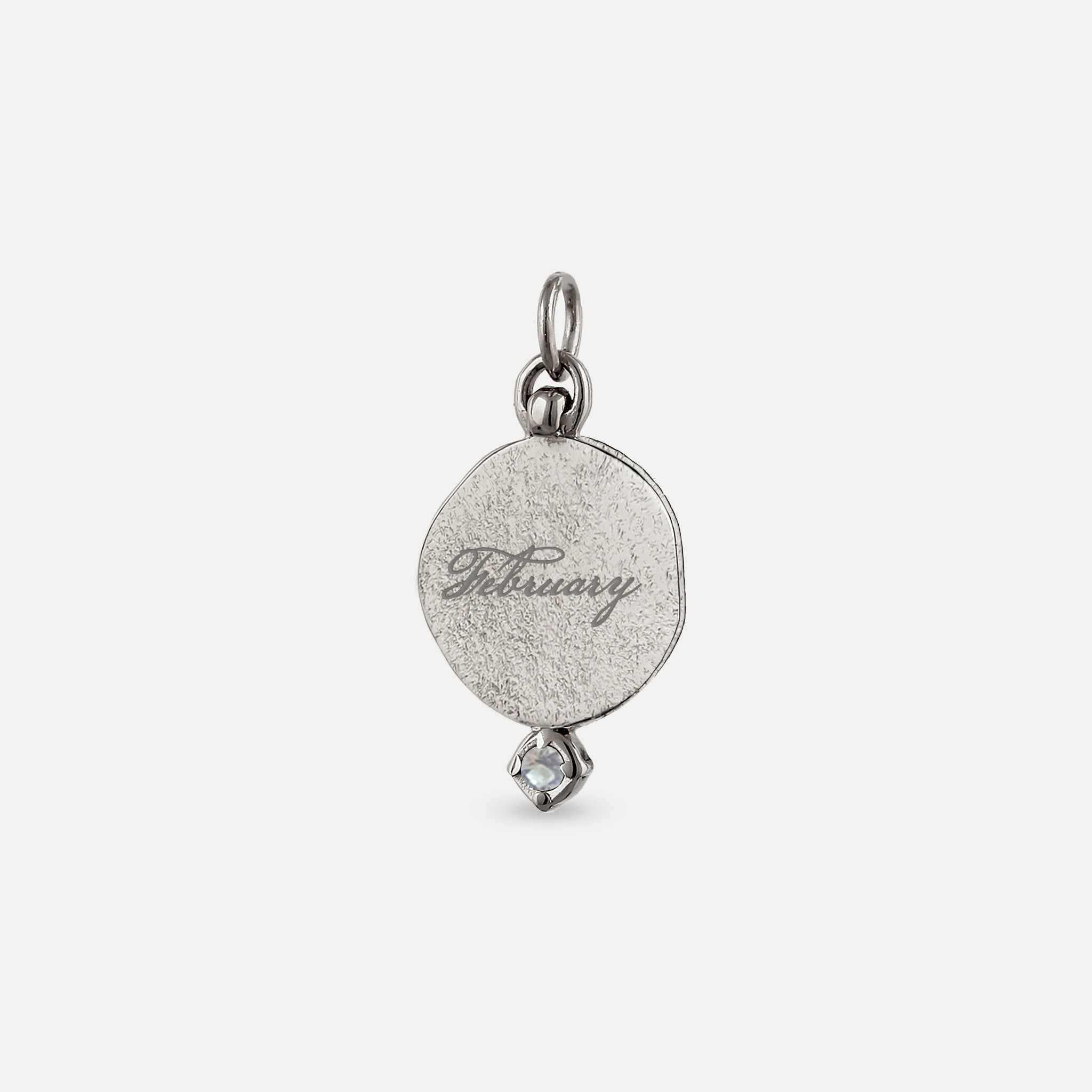 Aquamarin Engravable Fluid Medaillon Pendant - Matte