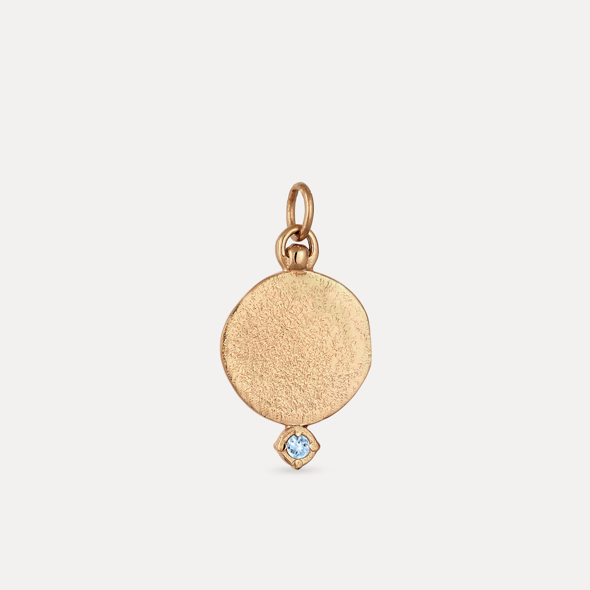 Aquamarin Fluid Medaillon Anhänger - Antique | 585 Gold