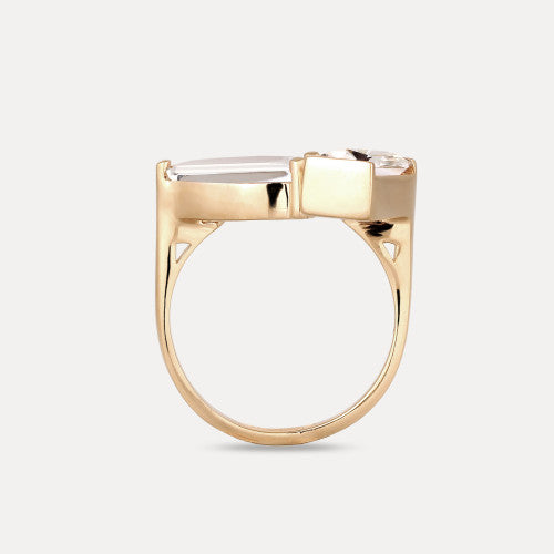 Amethyst Balance Ring | 14k Solid Gold