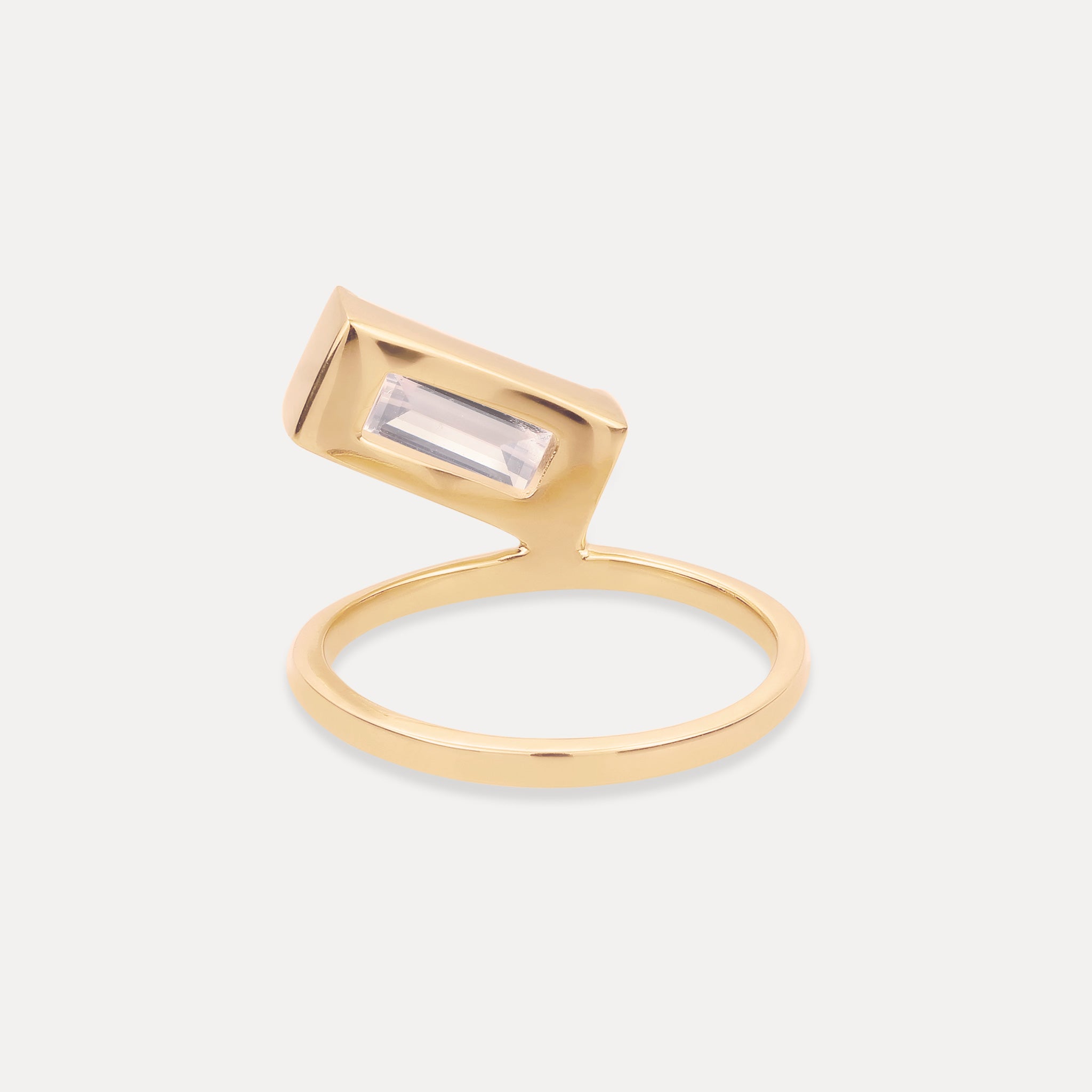 Beryl Balance Baguette Ring | 14k Solid Gold