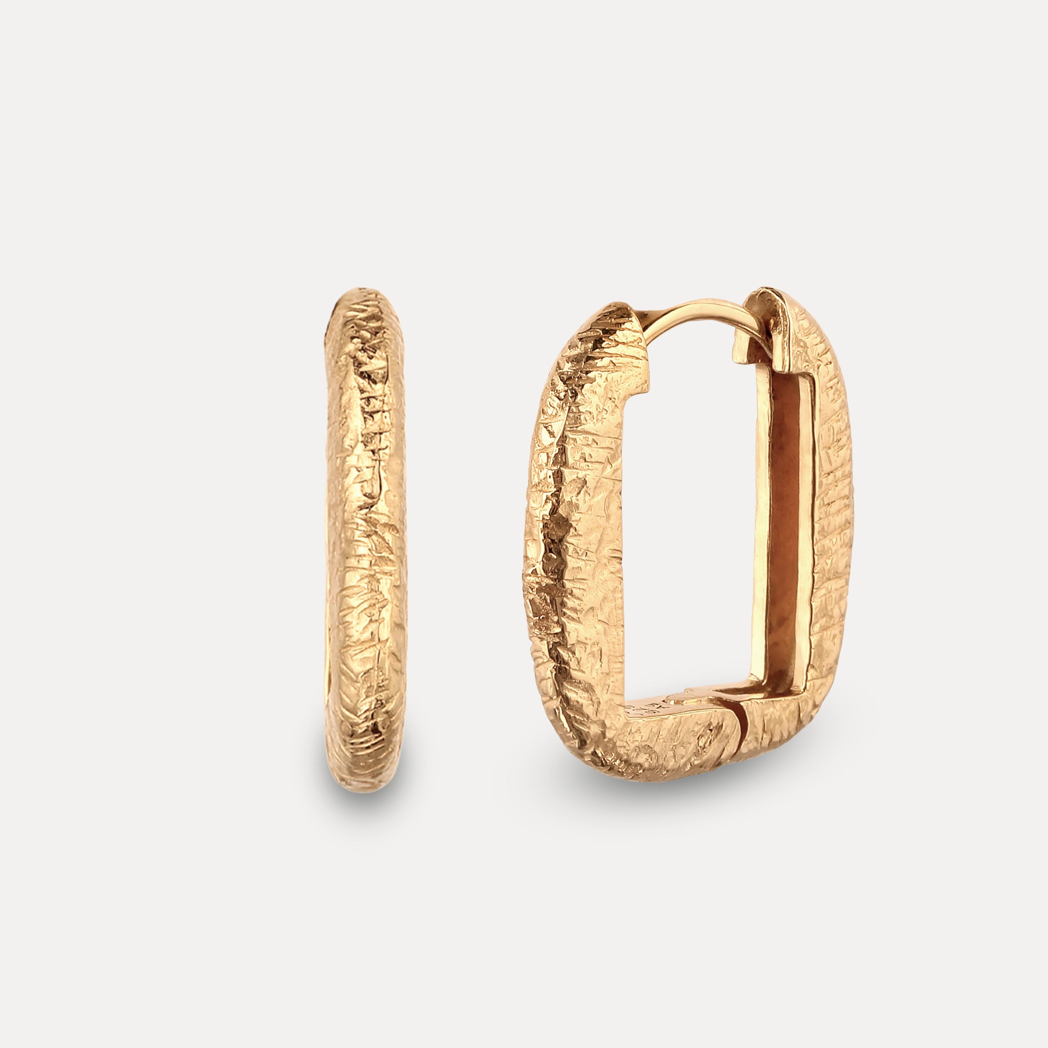 Contour Hoops Earrrings - Antique